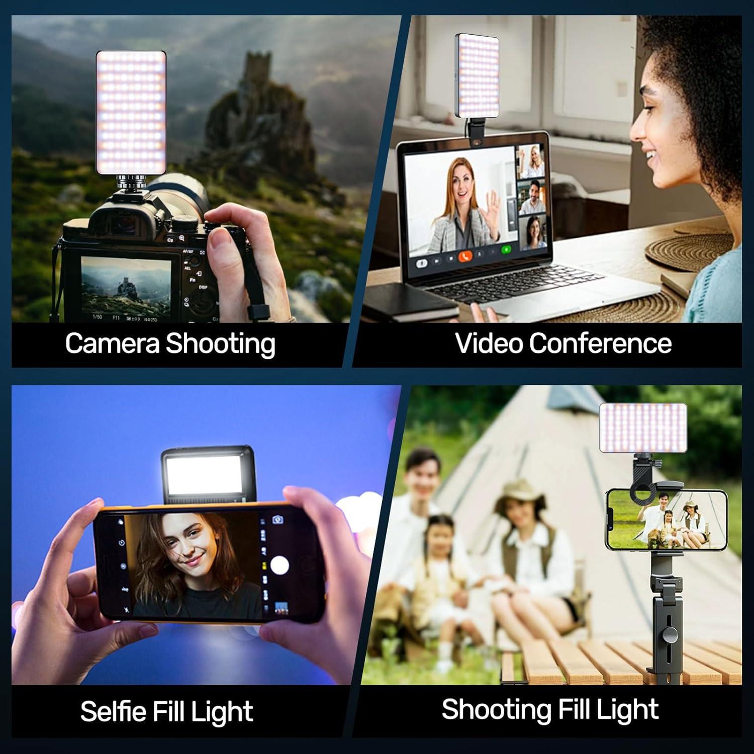 Luz de Selfie LED Magnética Hefrseyo Doble Cara 3000mAh