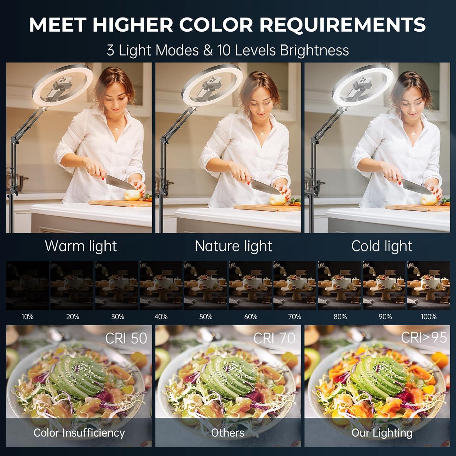 Anillo de Luz 30 cm Bialeire con Trípode Ajustable 182.88 cm