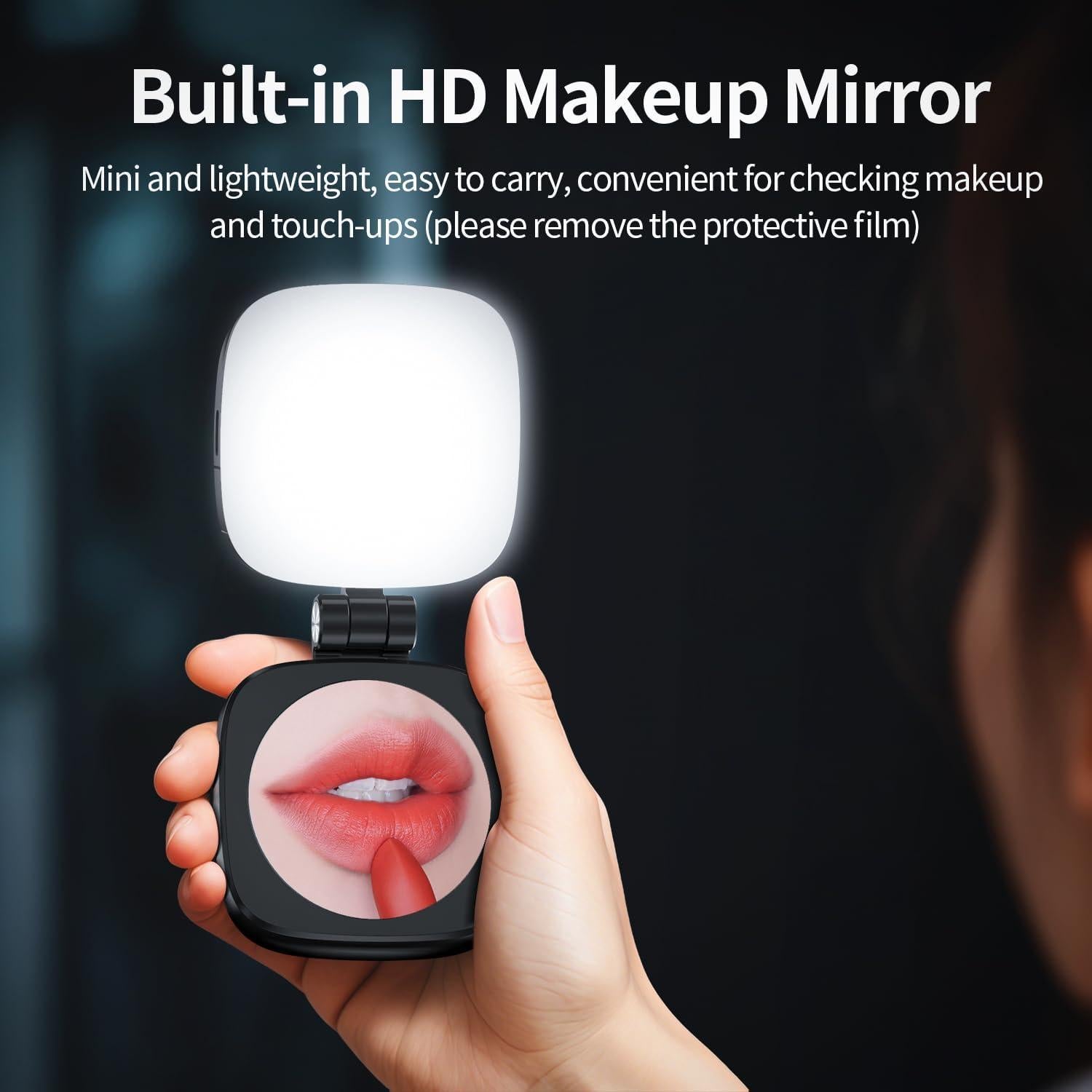 Luz de Selfie Magnética yAyusi para iPhone con Espejo 6x7cm