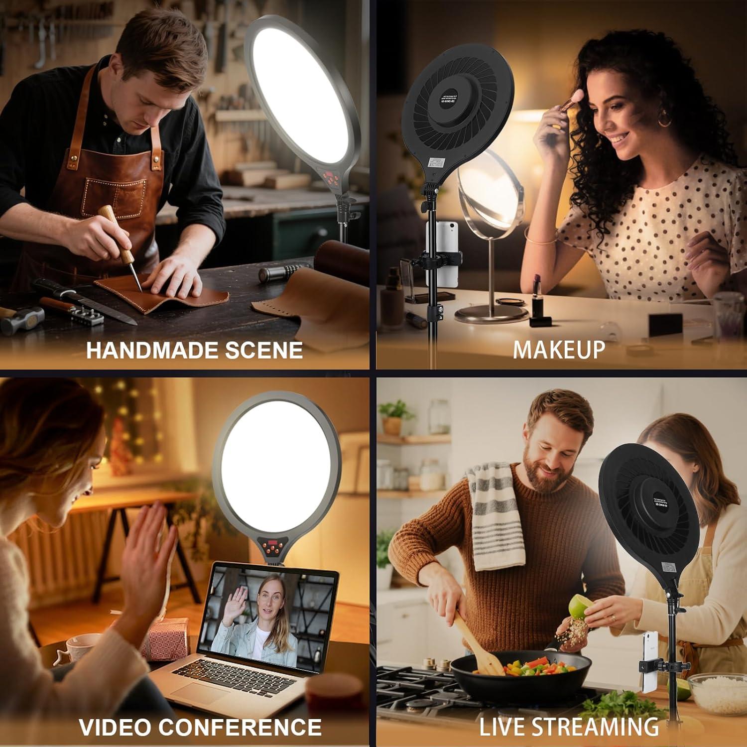 Anillo de Luz LED 14" GSY con Trípode Ajustable 160 cm