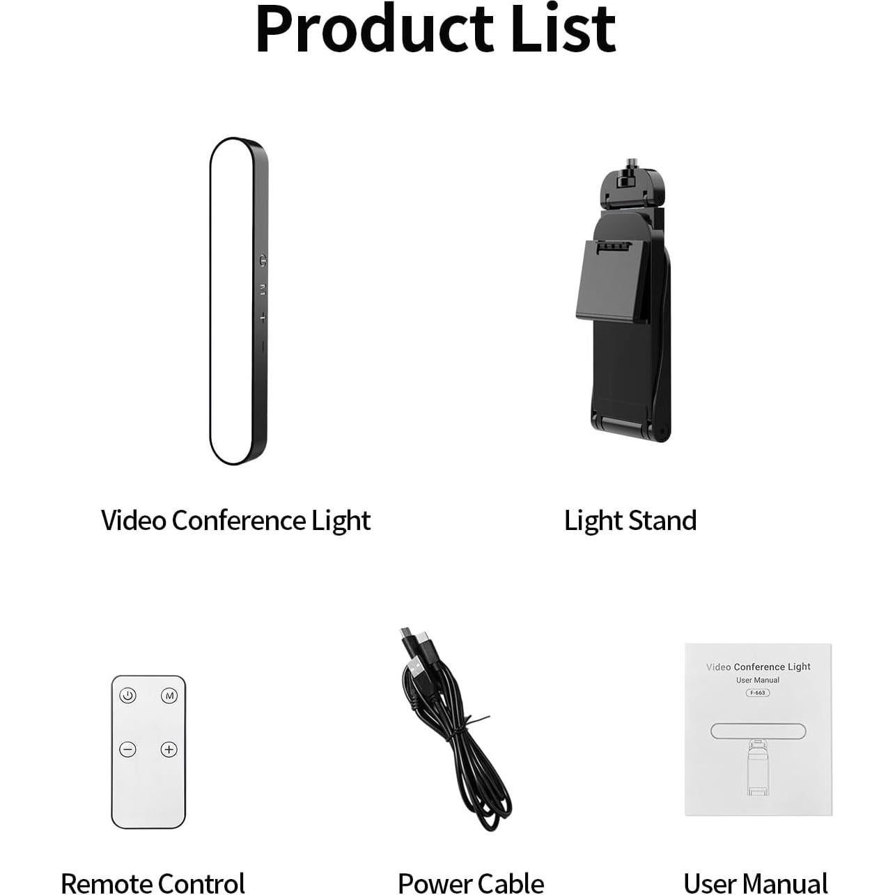 Luz de Conferencia de Video yAyusi F-663 LED Ajustable