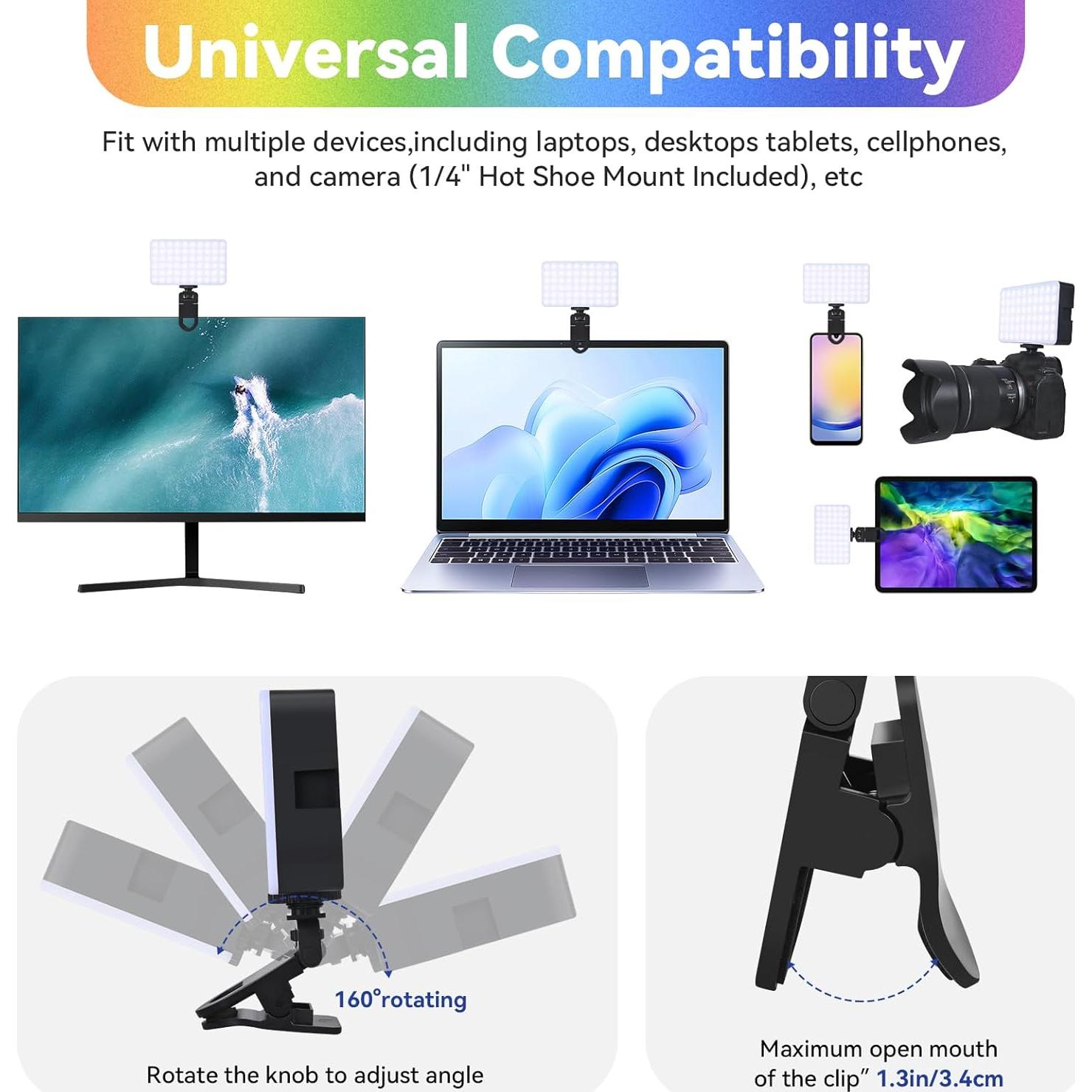 Luz de Conferencia LED Recargable LDGHO KDD001 para Video