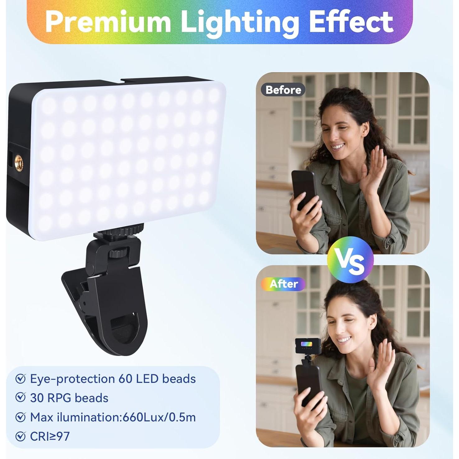 Luz de Conferencia LED Recargable LDGHO KDD001 para Video