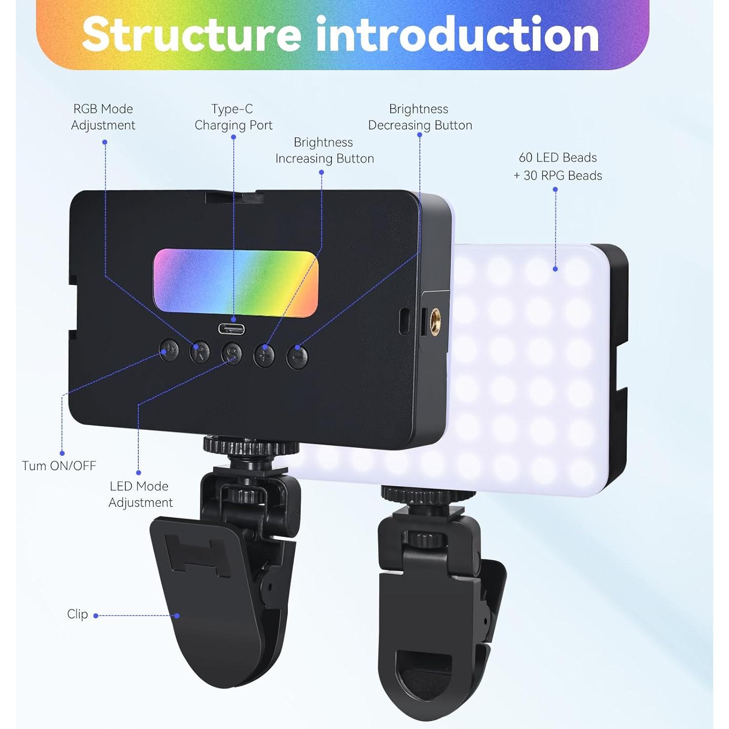 Luz de Conferencia LED Recargable LDGHO KDD001 para Video