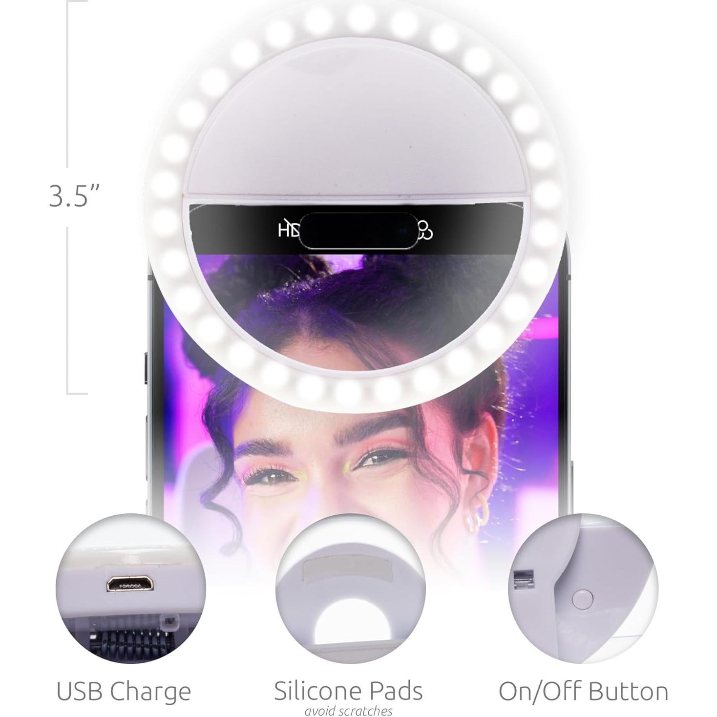 Luz de Anillo LED Recargable Windy City Novelties 8.89 cm