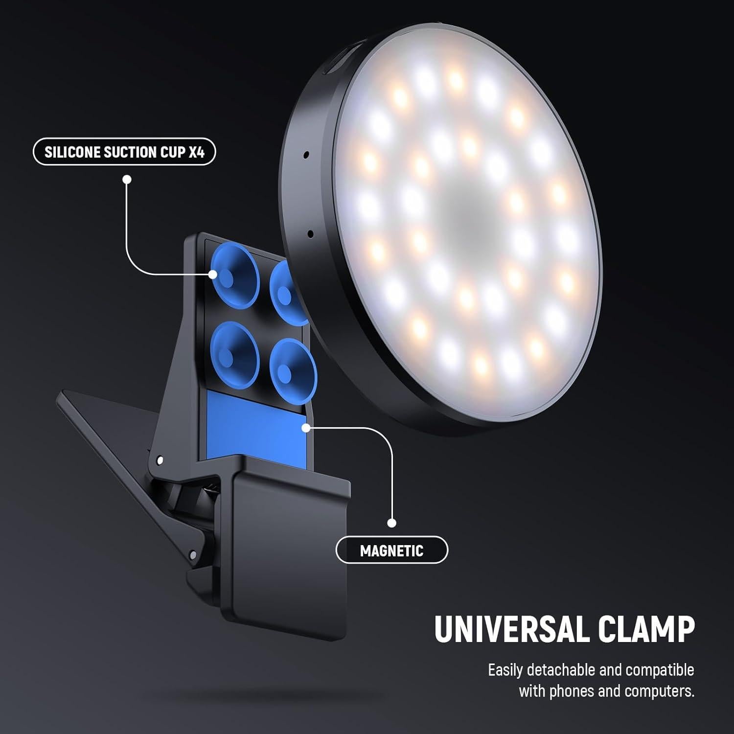 Luz Selfie LED NEEWER NL32R Magnética para iPhone y Laptops