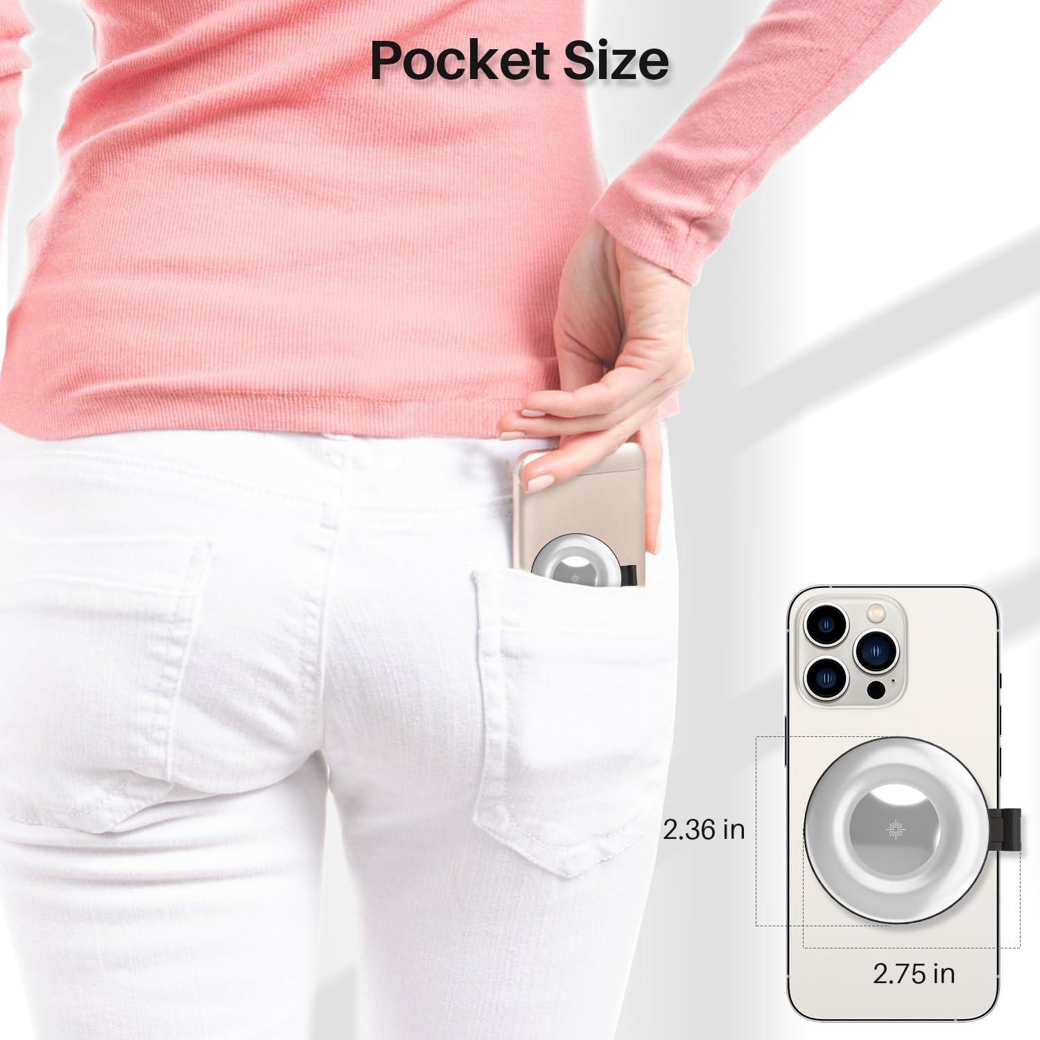 Anillo de Luz de Selfie Magnético SENWOW 3 Modos Ajustables