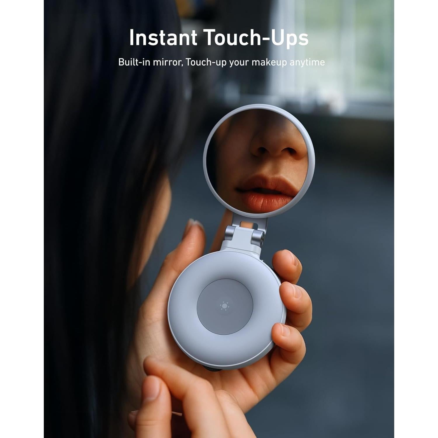 Luz de Selfie Magnética TELESIN con Espejo y LED 360°