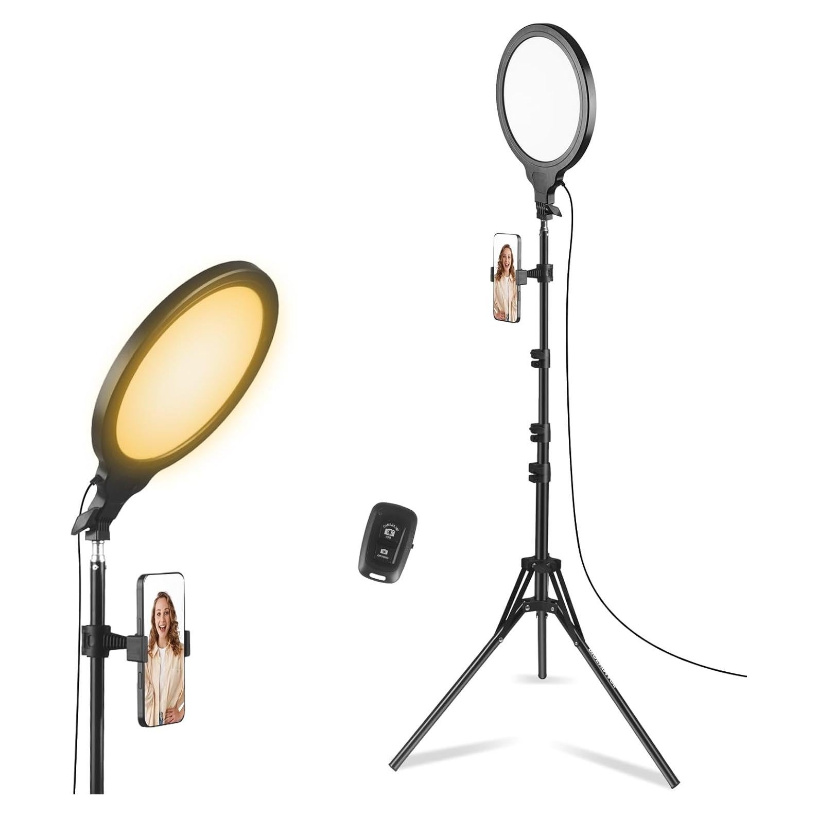 Anillo de Luz LED 10" PIOENIMAGE con Trípode 149.86 cm y Soporte