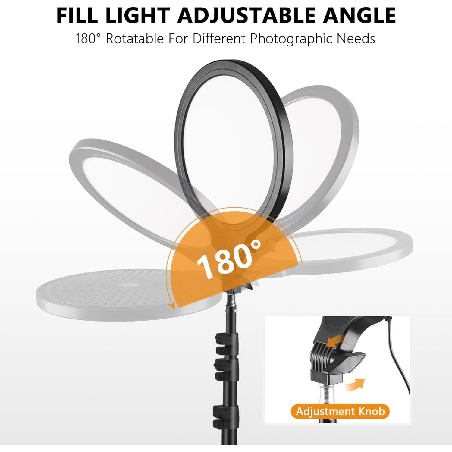 Anillo de Luz LED 10" PIOENIMAGE con Trípode 149.86 cm y Soporte