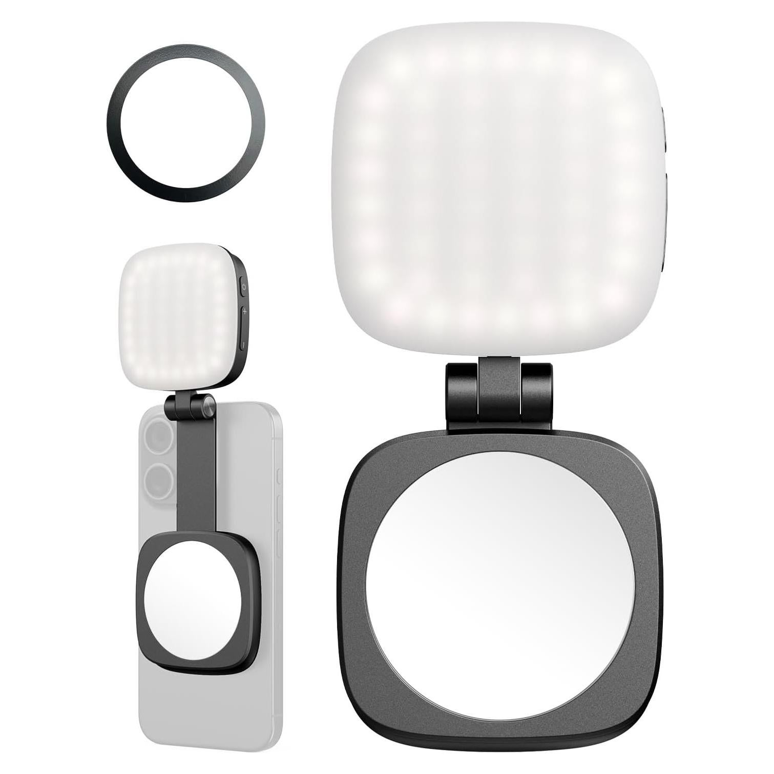 Luz Selfie Magnética PequeñoRig Vibe P48 para iPhone - Negro