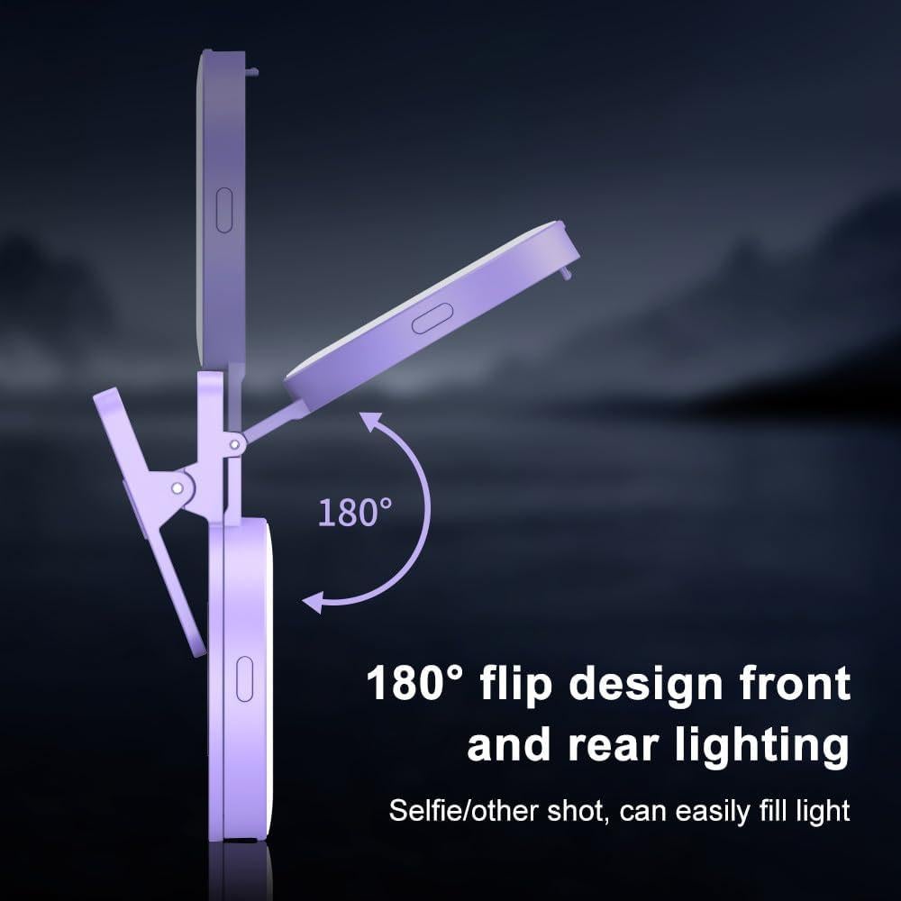 Luz de Anillo Selfie Andoer Clip-on con Espejo 3 Modos