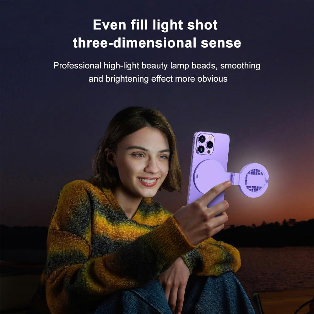 Luz de Anillo Selfie Andoer Clip-on con Espejo 3 Modos