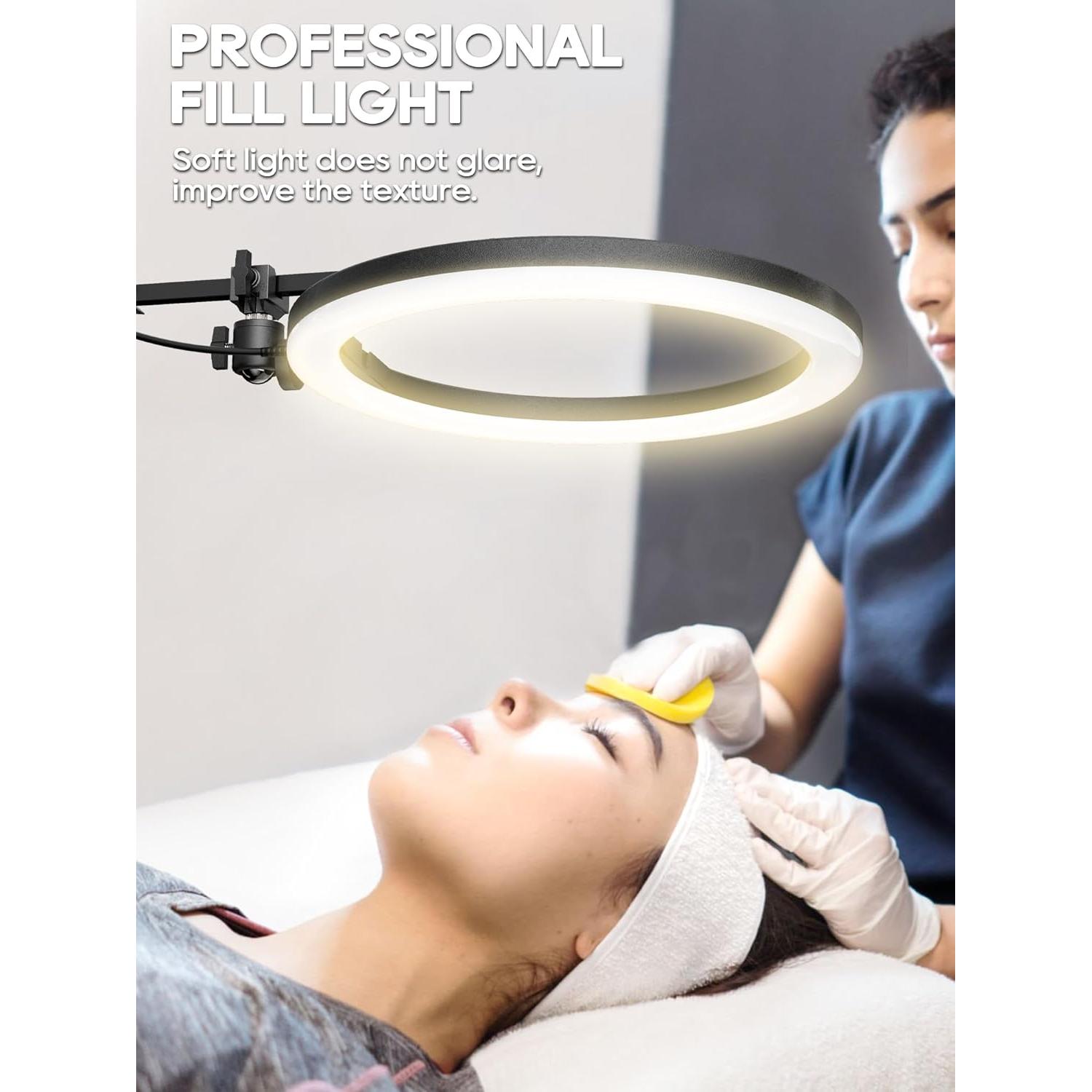 Soporte de teléfono con luz de anillo LED 30 cm CACENCAN