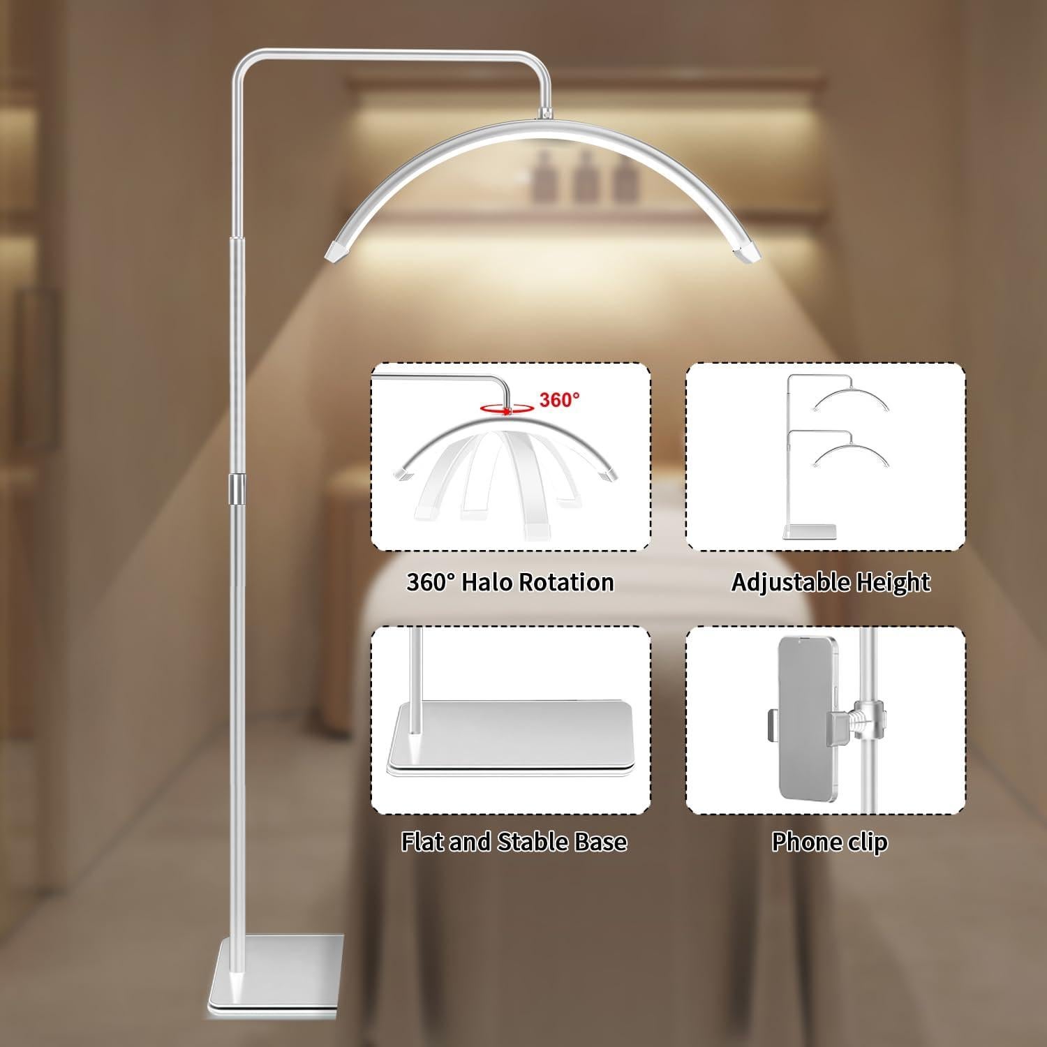 Luz de Pestañas LED M6X - Linterna Ajustable Blanca