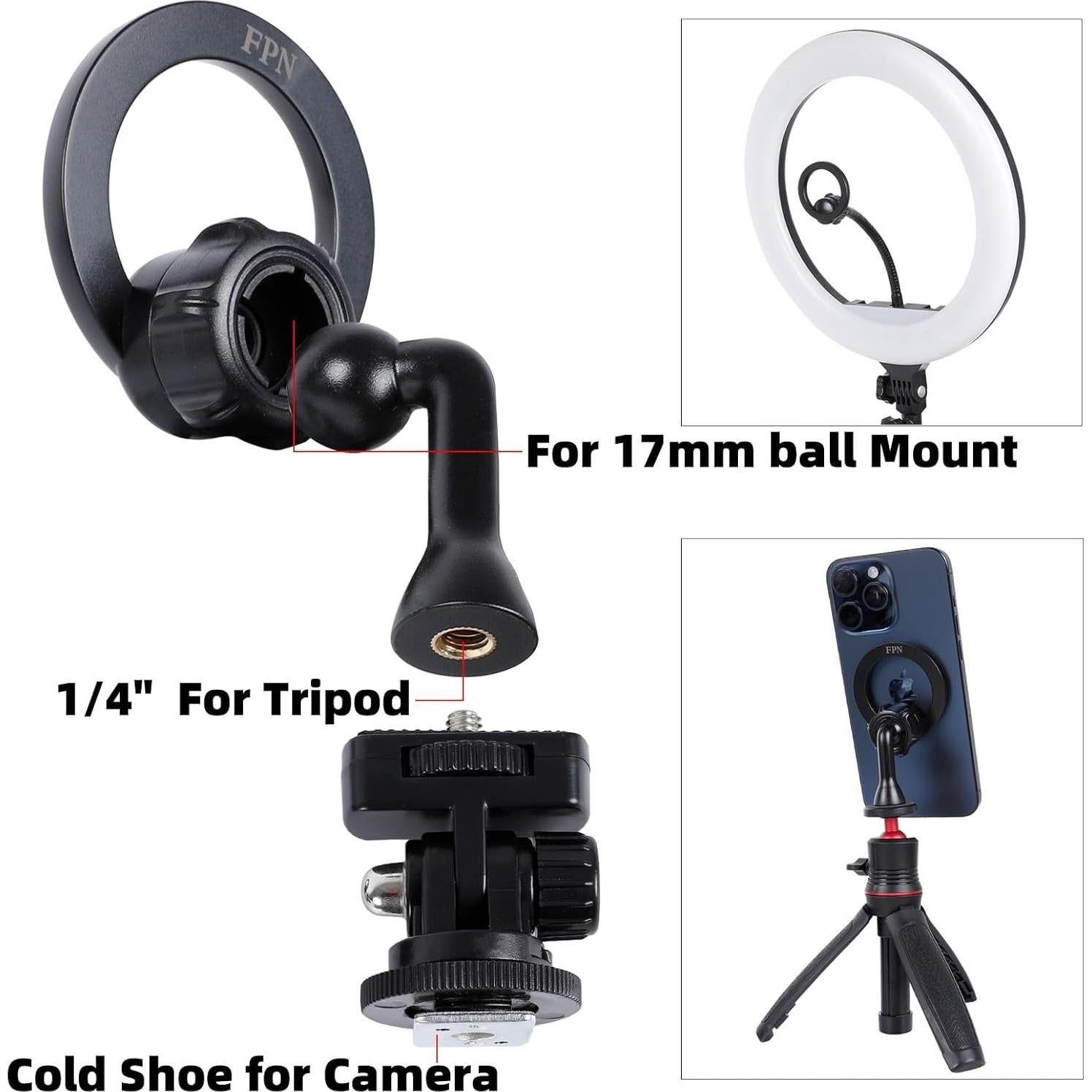 Adaptador Magnético para Teléfono FPN con Zapata Fría - iPhone 12-16