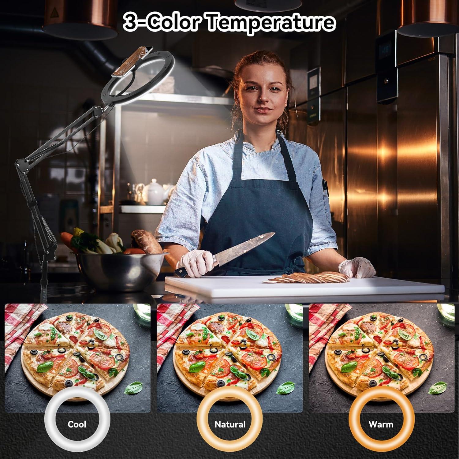 Luz de Anillo LED UTEBIT 30.48 cm con Soporte Ajustable 185.42 cm