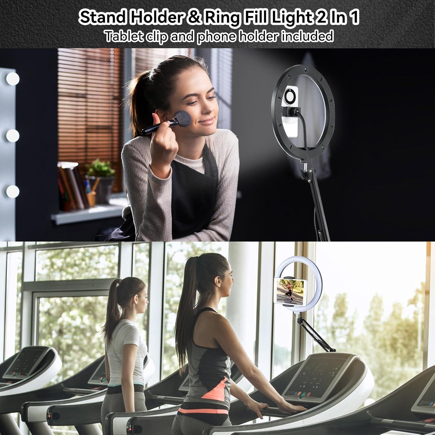 Luz de Anillo LED UTEBIT 30.48 cm con Soporte Ajustable 185.42 cm