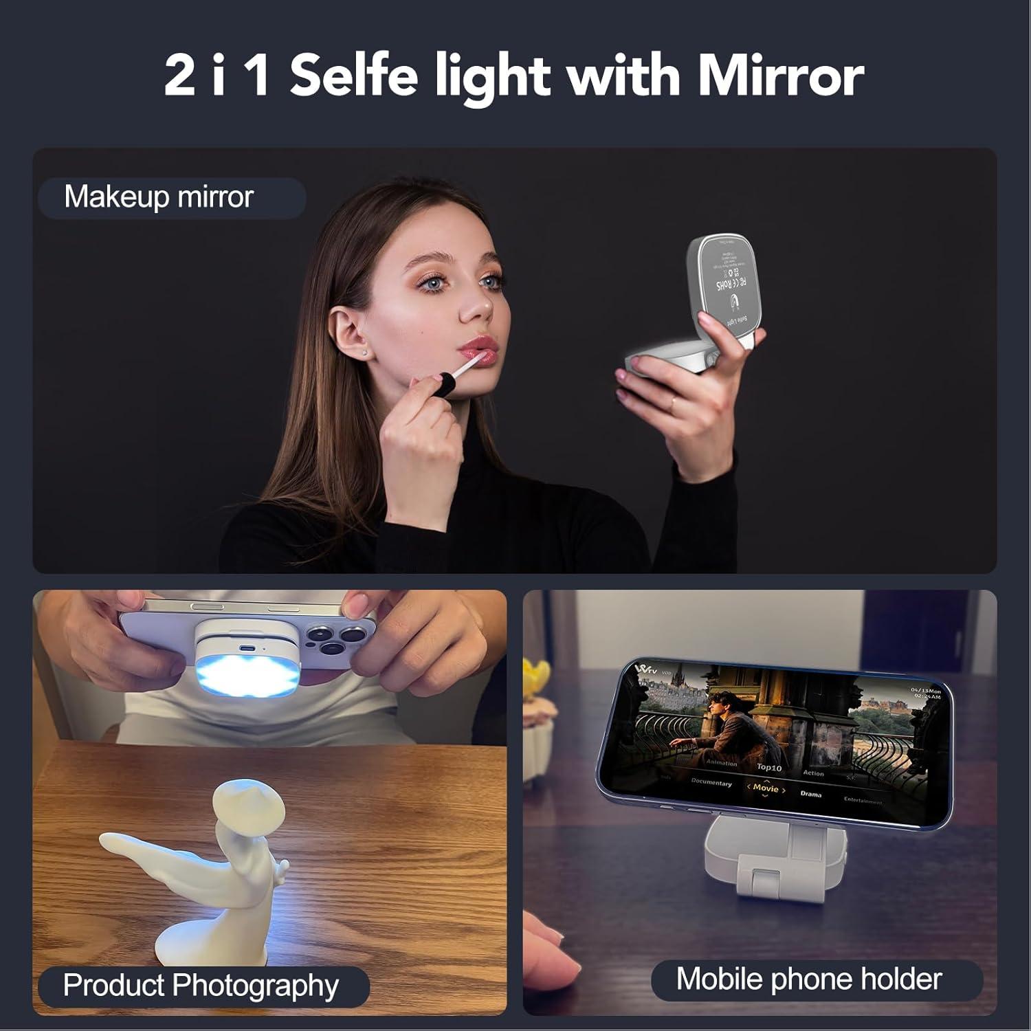 Luz de Selfie Magnética Nagnahz M27 LED Plegable para iPhone