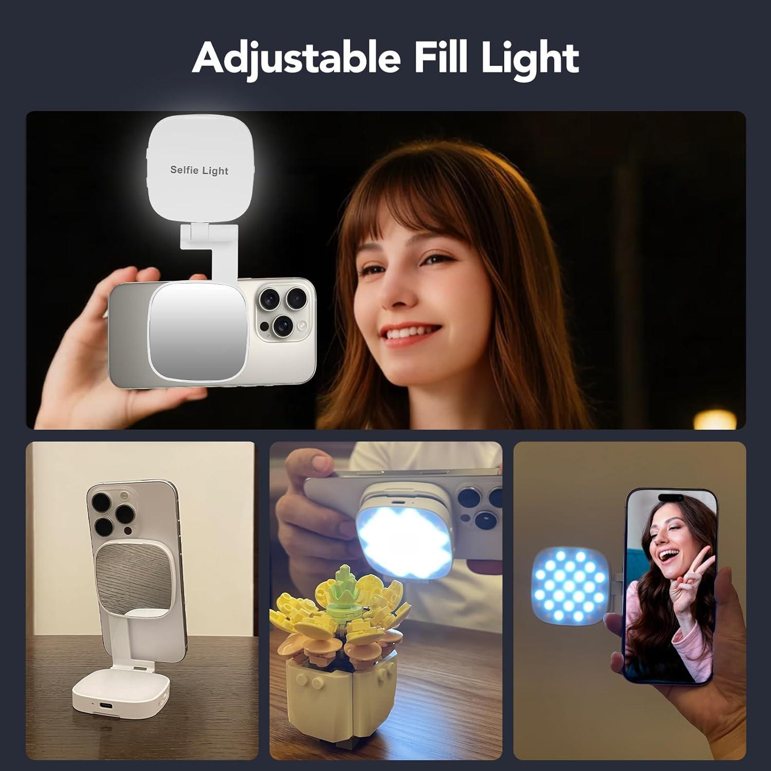 Luz de Selfie Magnética Nagnahz M27 LED Plegable para iPhone