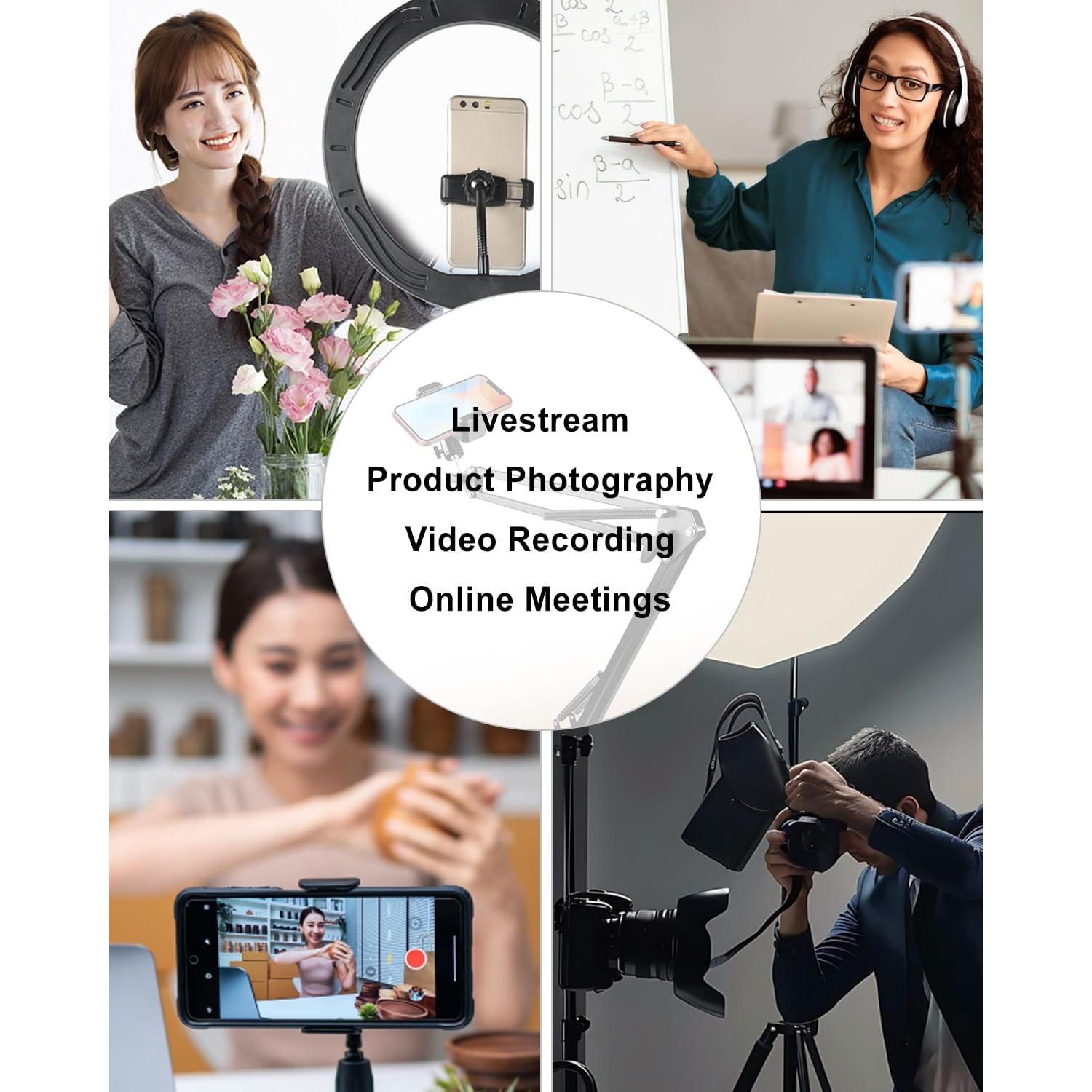 Soporte de cámara ajustable Munitrade AOCM0703 para DSLR y smartphones