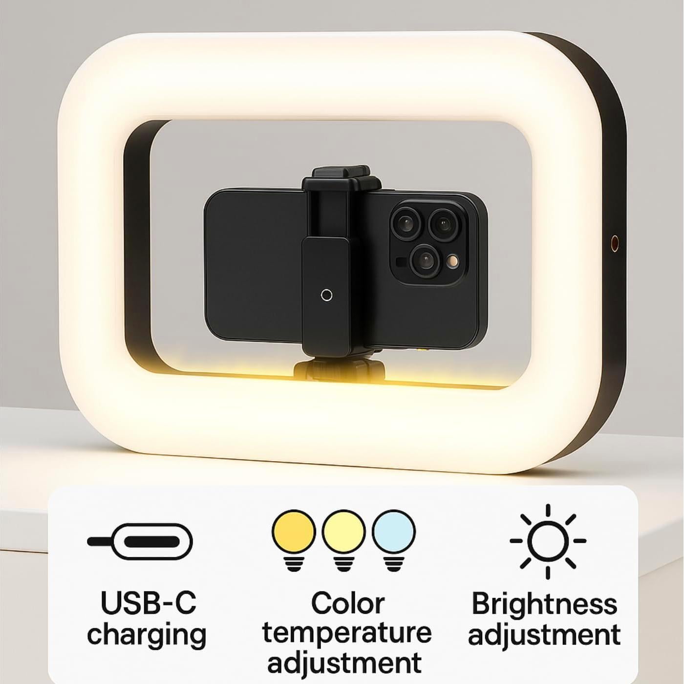 Anillo de Luz LED Inalámbrico ZanaTech Z5 con Batería 8000mAh