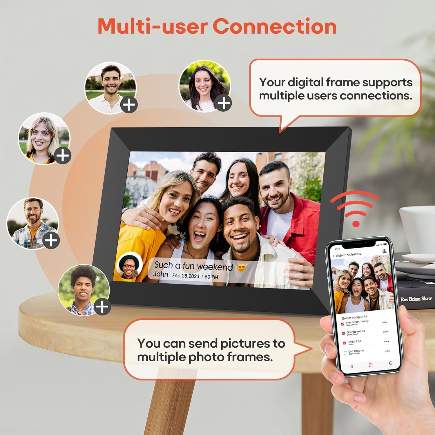 Marco Digital WiFi BIGASUO 10.1" HD 32GB Pantalla Táctil