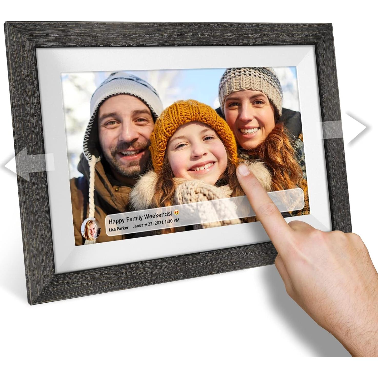 Marco Digital de Fotos WiFi 10.1" Madera HD 1280x800 Frameo