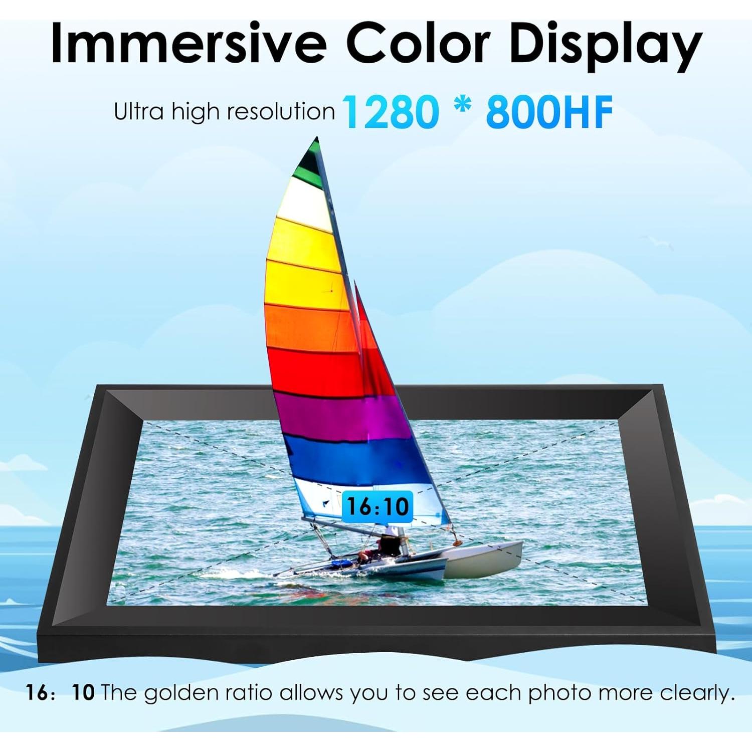 Marco de Fotos Digital Uhale 10.1" HD WiFi 16GB Negro