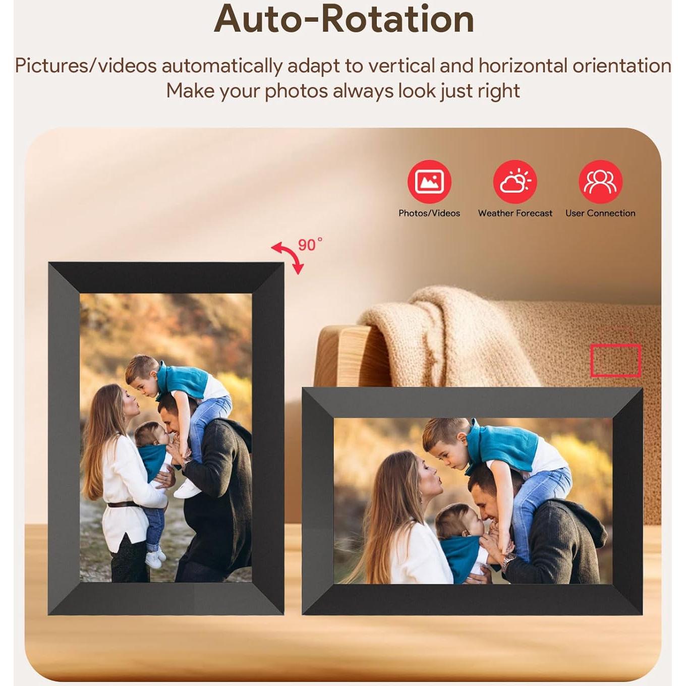 Marco de Fotos Digital Uhale 10.1" HD 16GB WiFi Pantalla Táctil