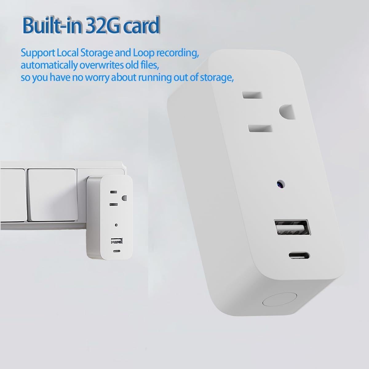 Cámara Enchufe Inalámbrica 1080P InCliick con SD 32GB