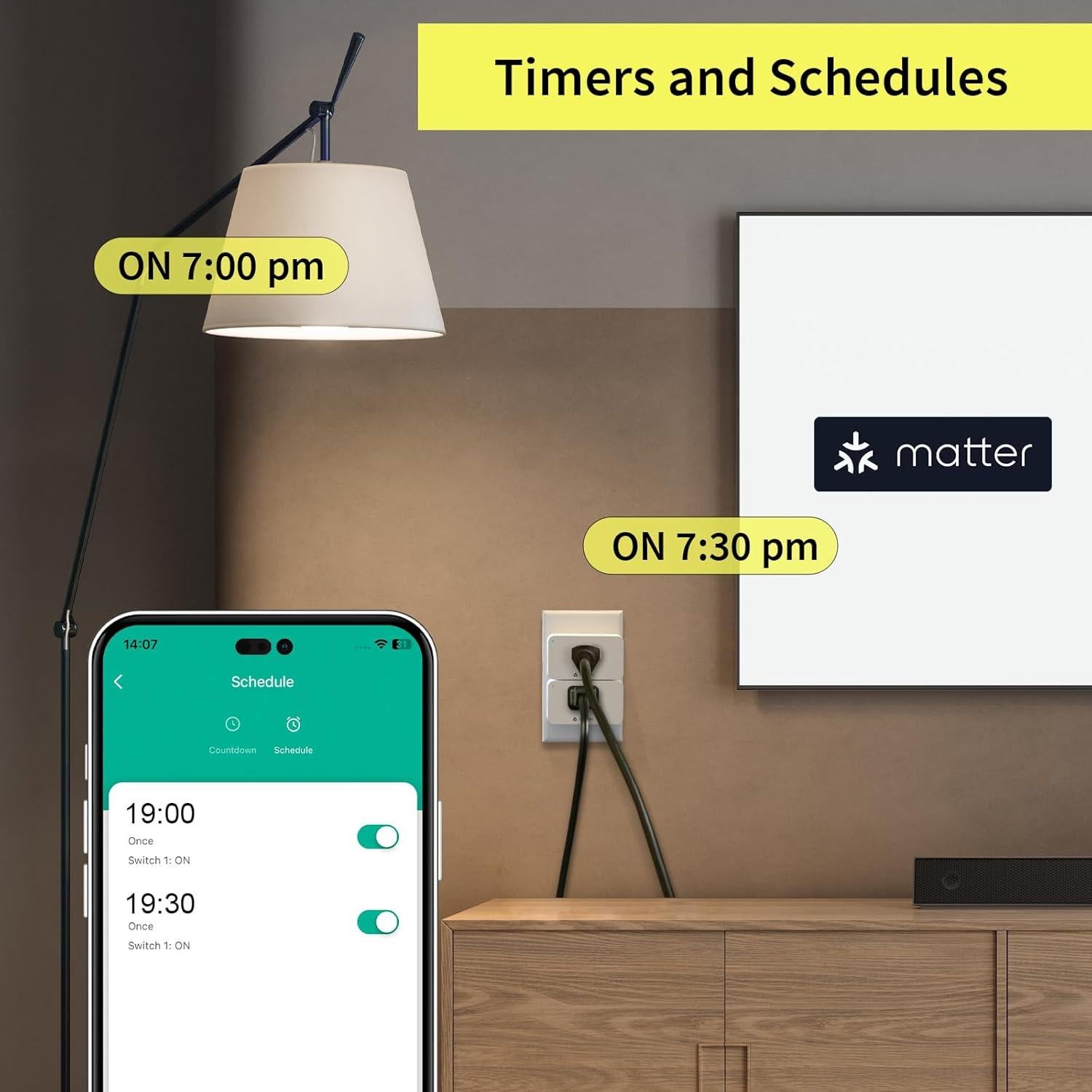 Enchufe Inteligente Matter Minoston MP25M, 15A, Control por Voz