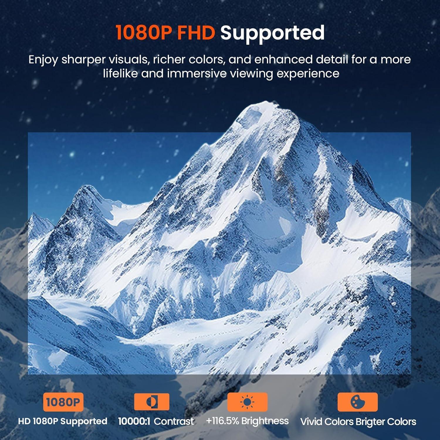 Mini Proyector WISHOLY X3 1080P WiFi Bluetooth Portátil