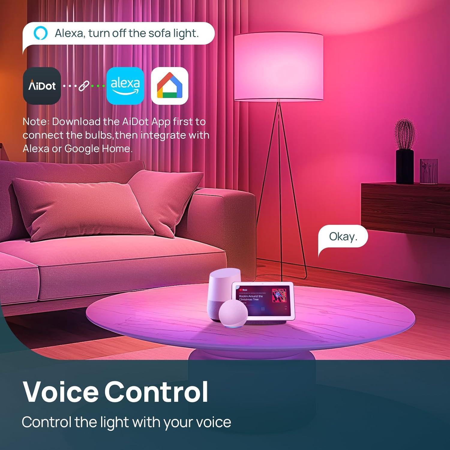 Bombillas Inteligentes Linkind 11W RGBTW 1100LM 2 Paquete