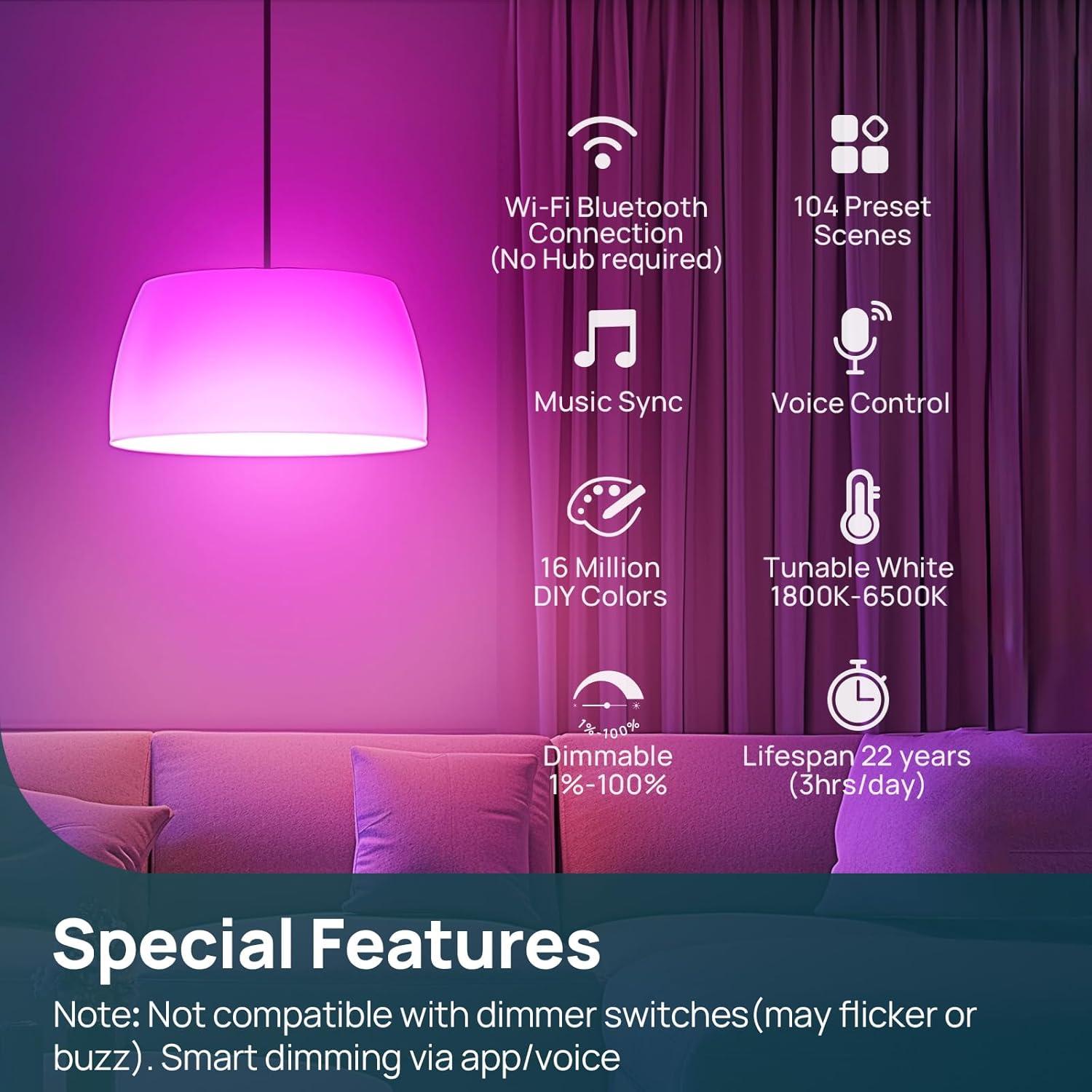 Bombillas Inteligentes Linkind 11W RGBTW 1100LM 2 Paquete