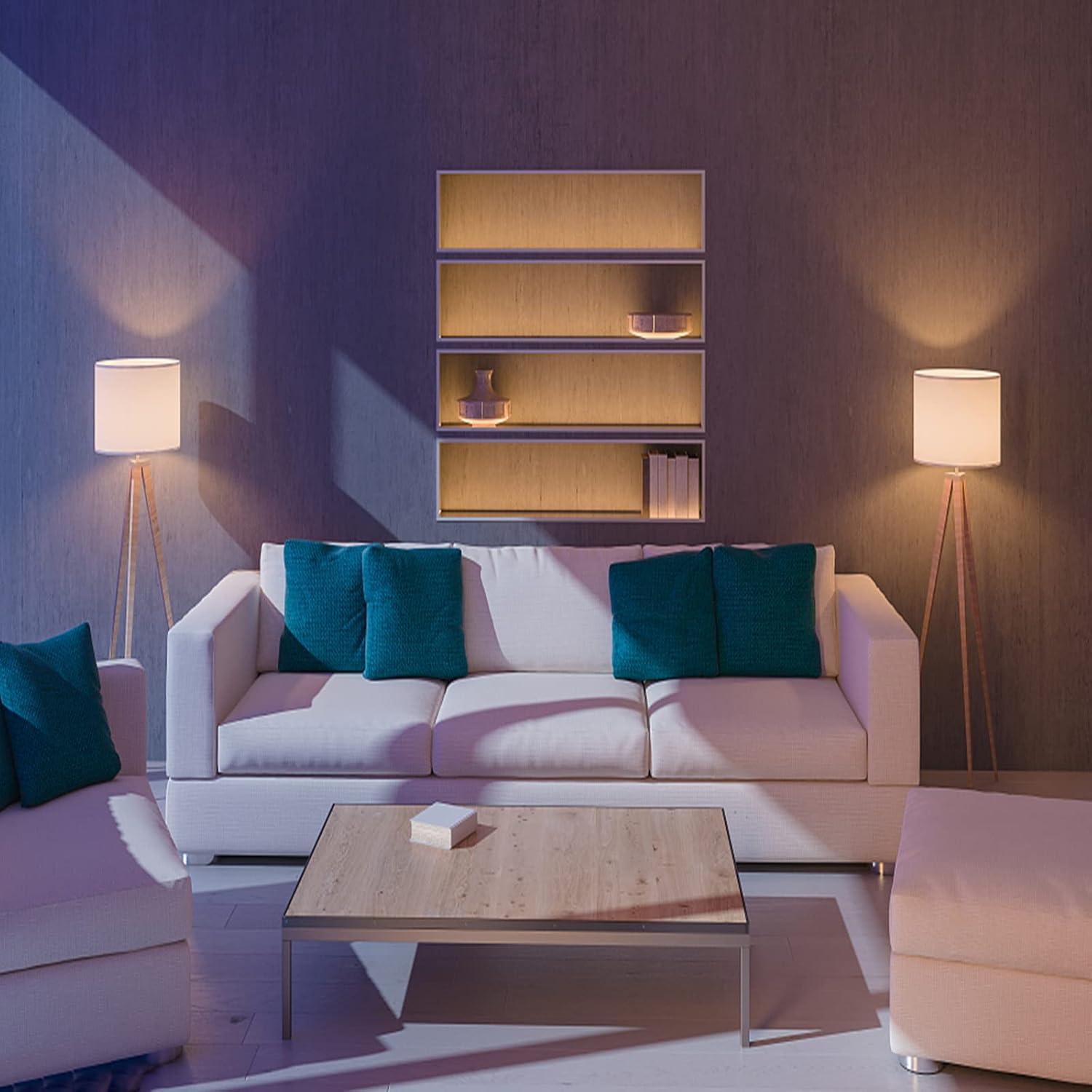 Bombillas Inteligentes Phopollo A19 E26 9W Multicolor WiFi 12 Pzas