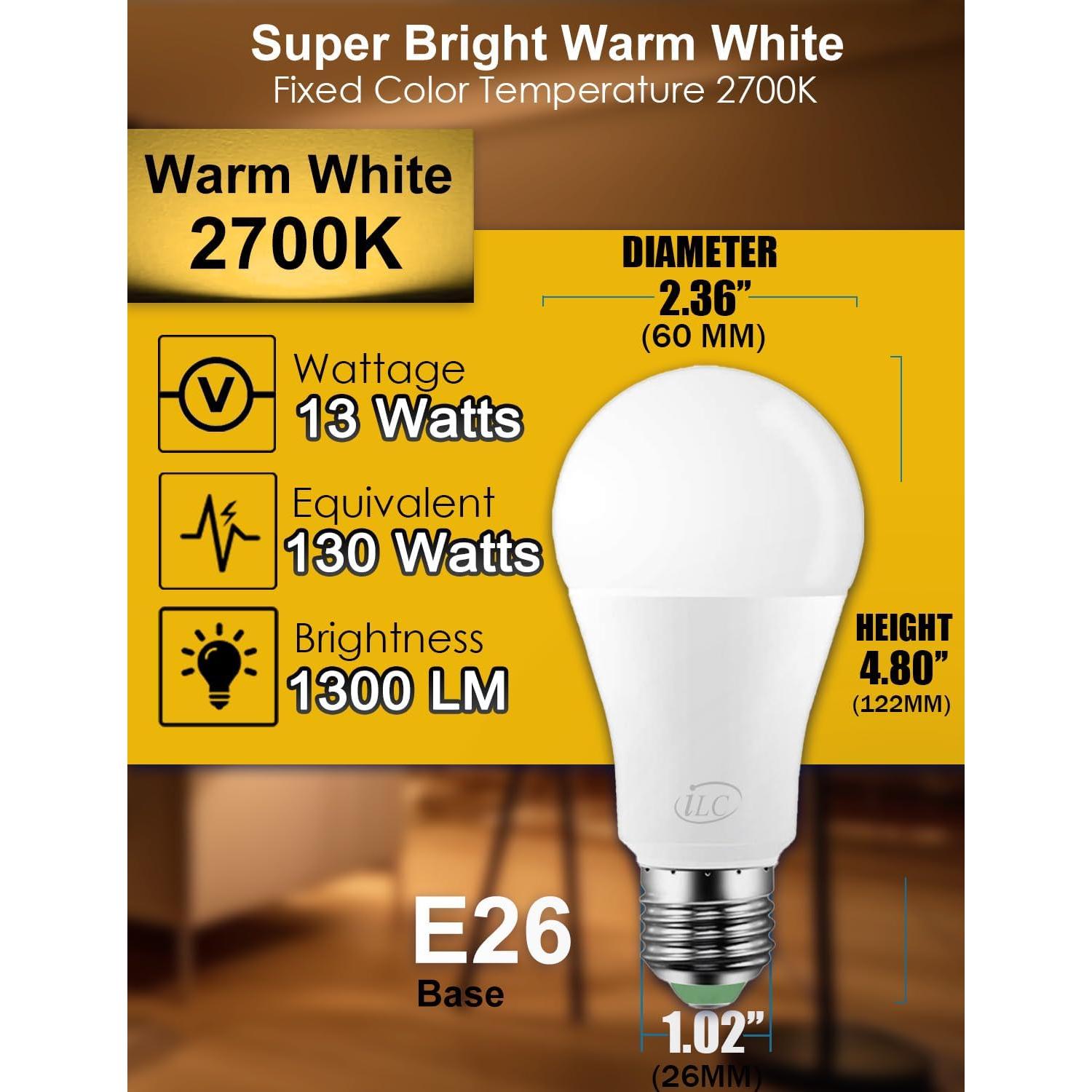 Bombilla Inteligente iLC LED 14W RGB + Blanco Cálido 2700K - Paquete de 4