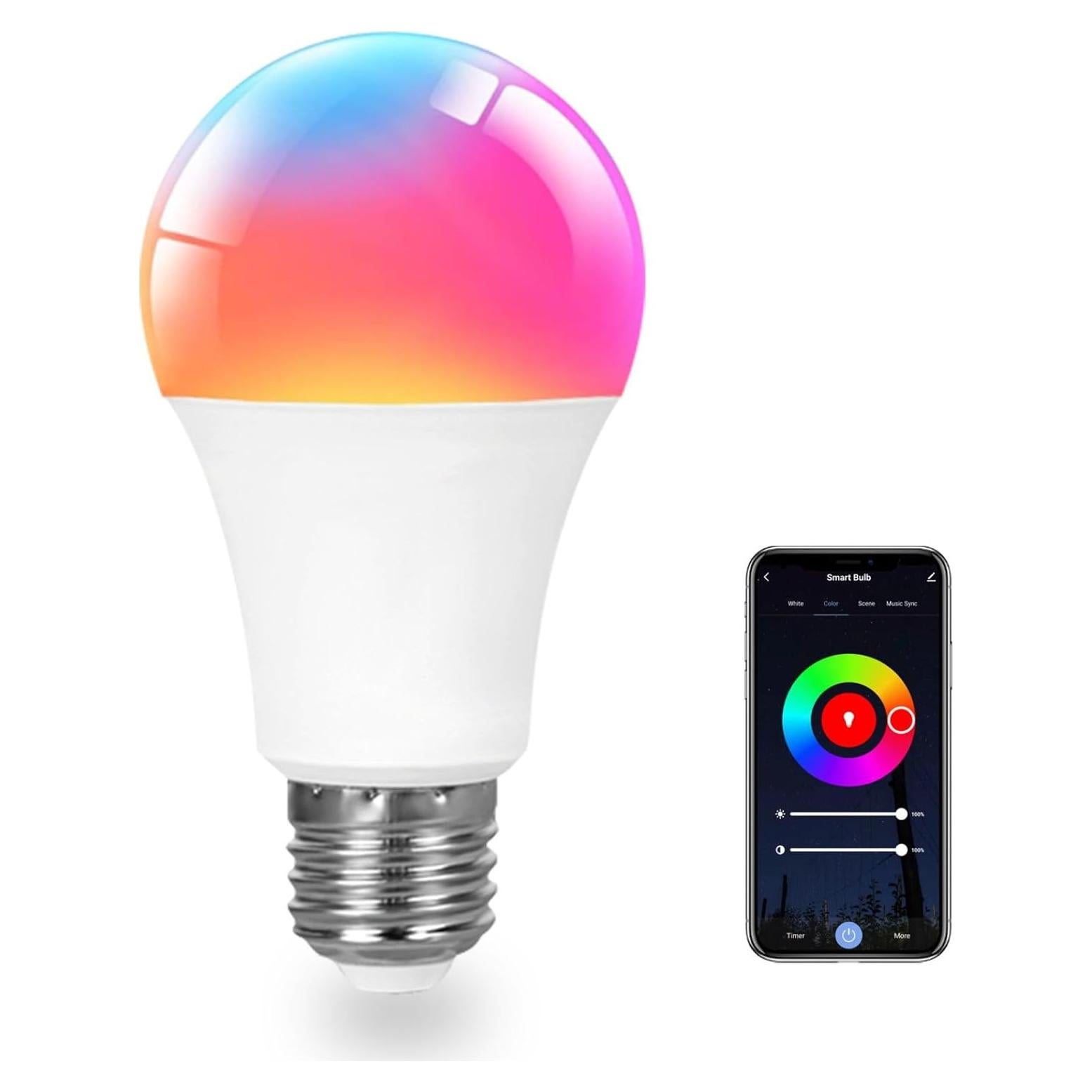 Bombilla LED inteligente Sanofuturion A19 9W RGB+CCT 900 lm