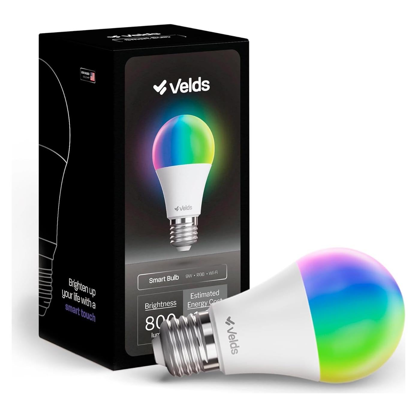 Bombilla LED Inteligente Velds 9W RGB y Blanco Ajustable