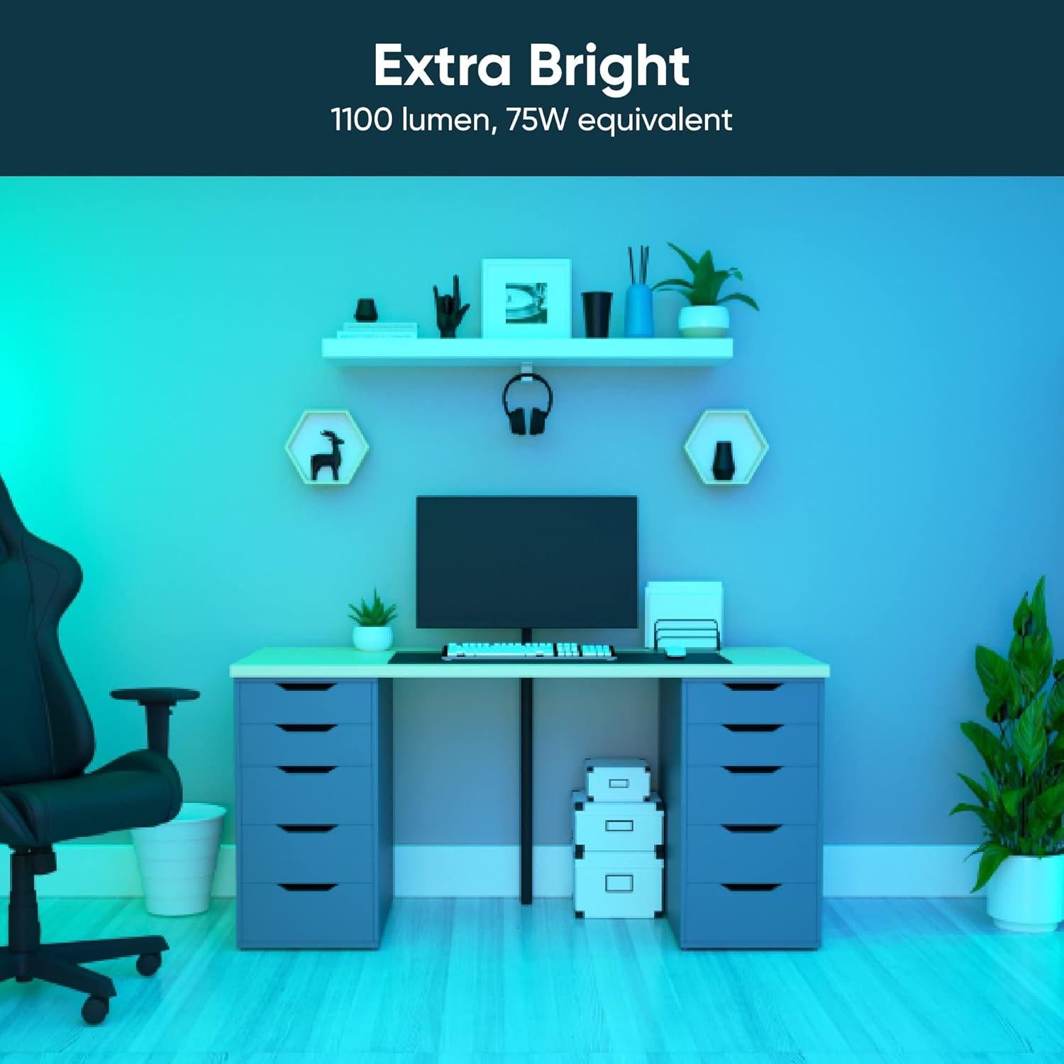 Bombilla Inteligente Wyze A19 LED RGB 1100 Lúmenes - Paquete de 4