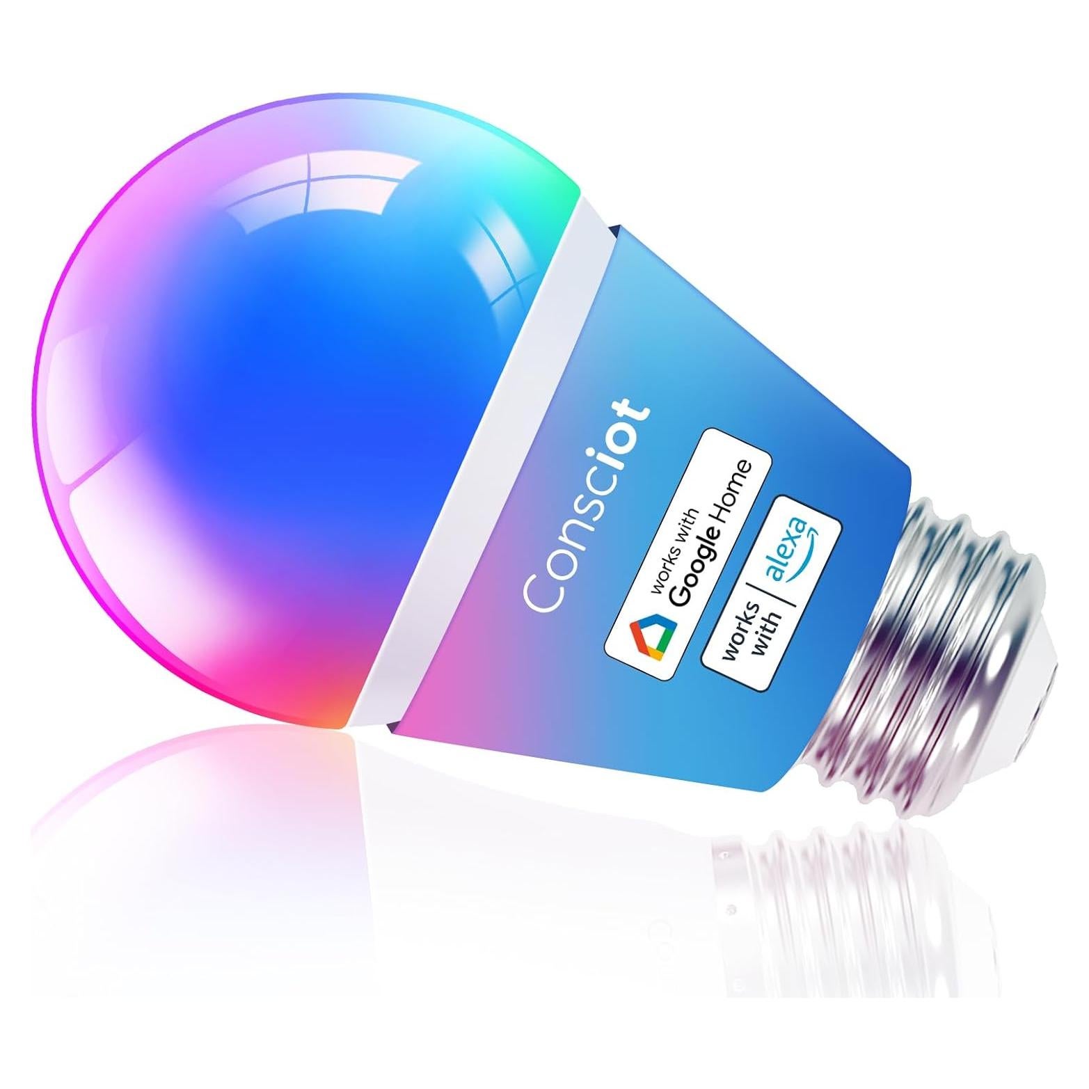 Bombilla Inteligente LED Consciot A19 E26 RGBTW 800lm 60W