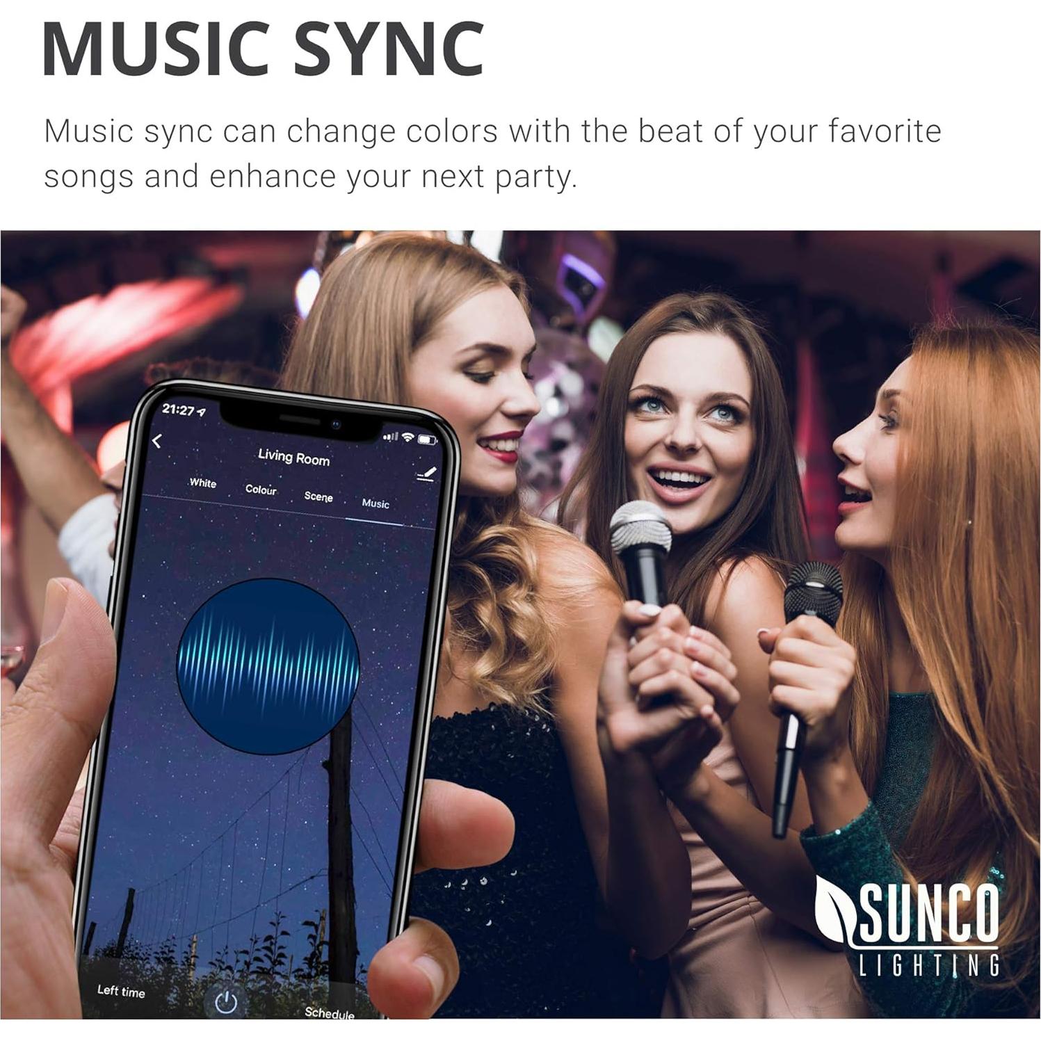 Bombillas Inteligentes G25 LED Sunco, 5W, RGB, Dimmables, 2 Pzas