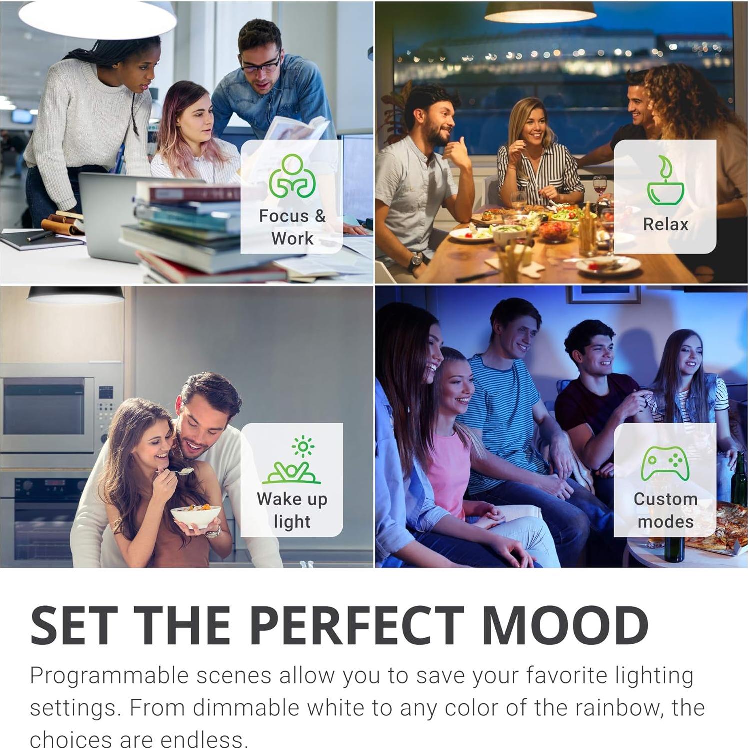 Bombillas Inteligentes G25 LED Sunco, 5W, RGB, Dimmables, 2 Pzas