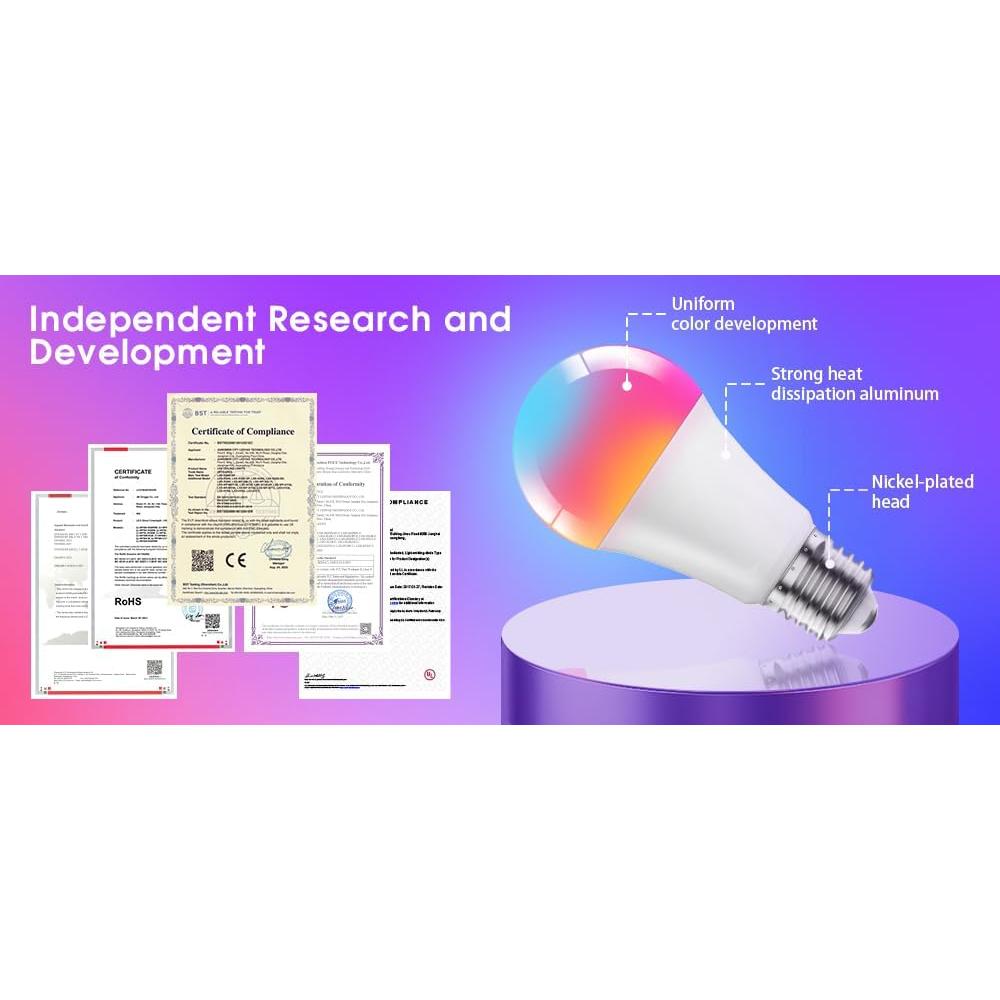 Bombillas LED inteligentes Kaha SH002, 9W, control remoto, 2 unidades