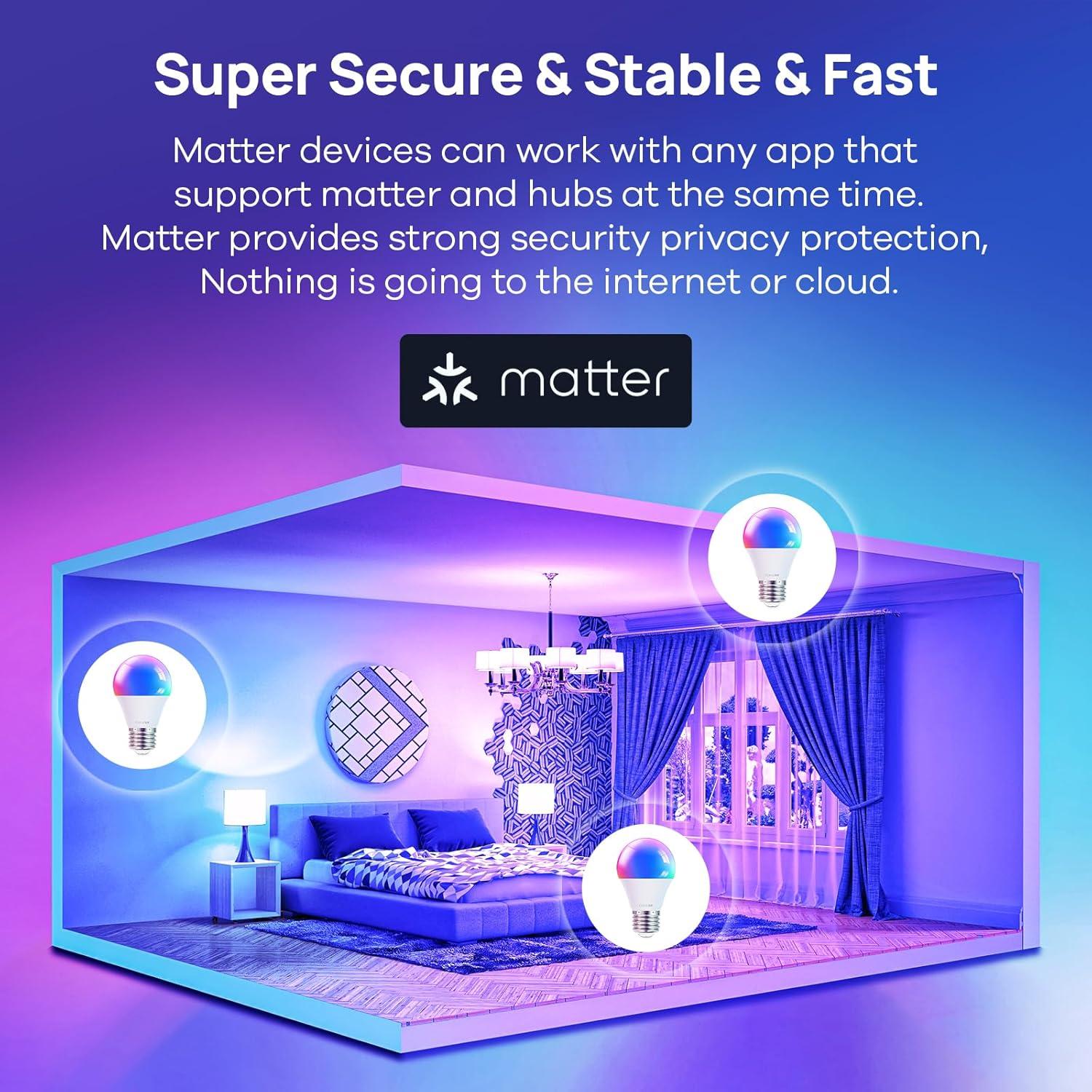 Bombillas Inteligentes Consciot E26 9W RGBTW 800LM 2 Paquete