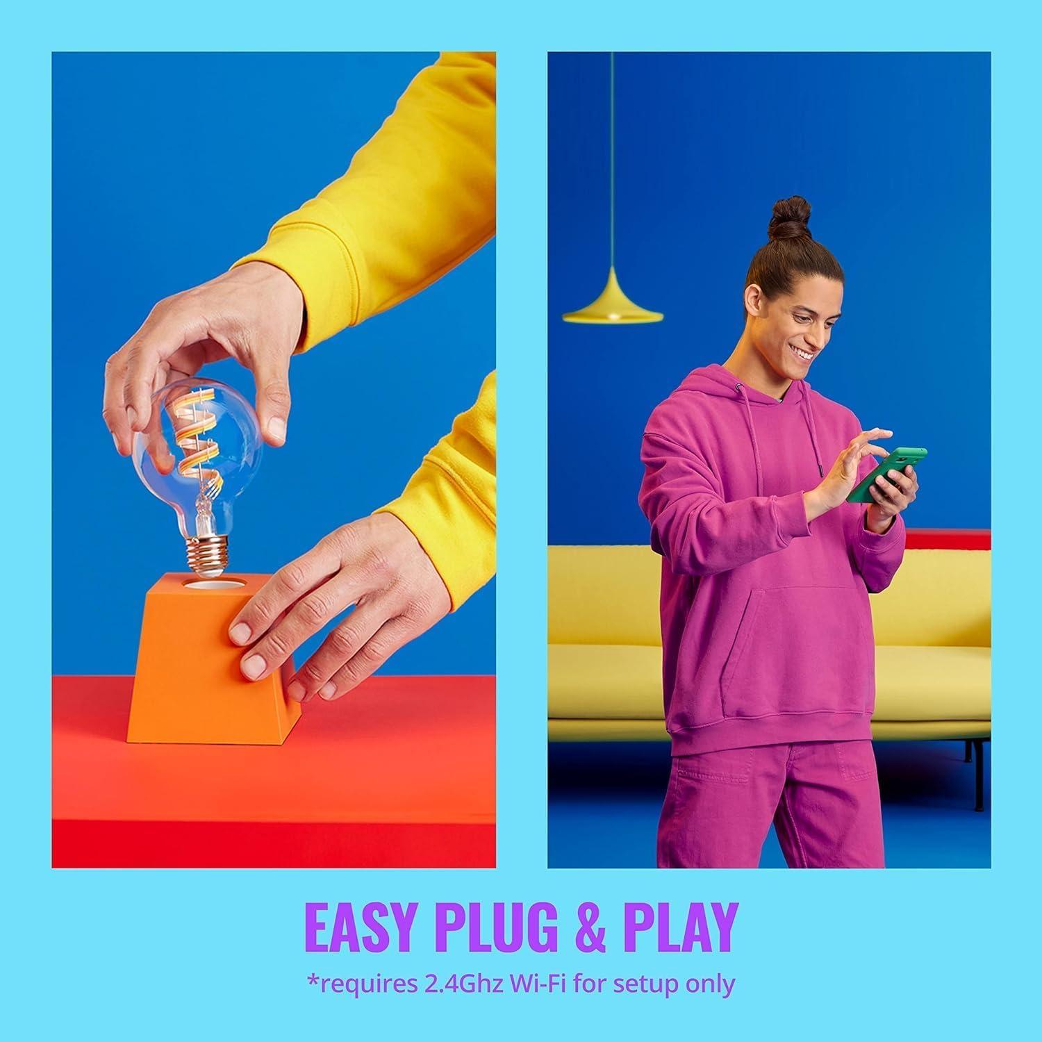 Bombilla LED inteligente WiZ G25 60W E26 Blanco Ajustable