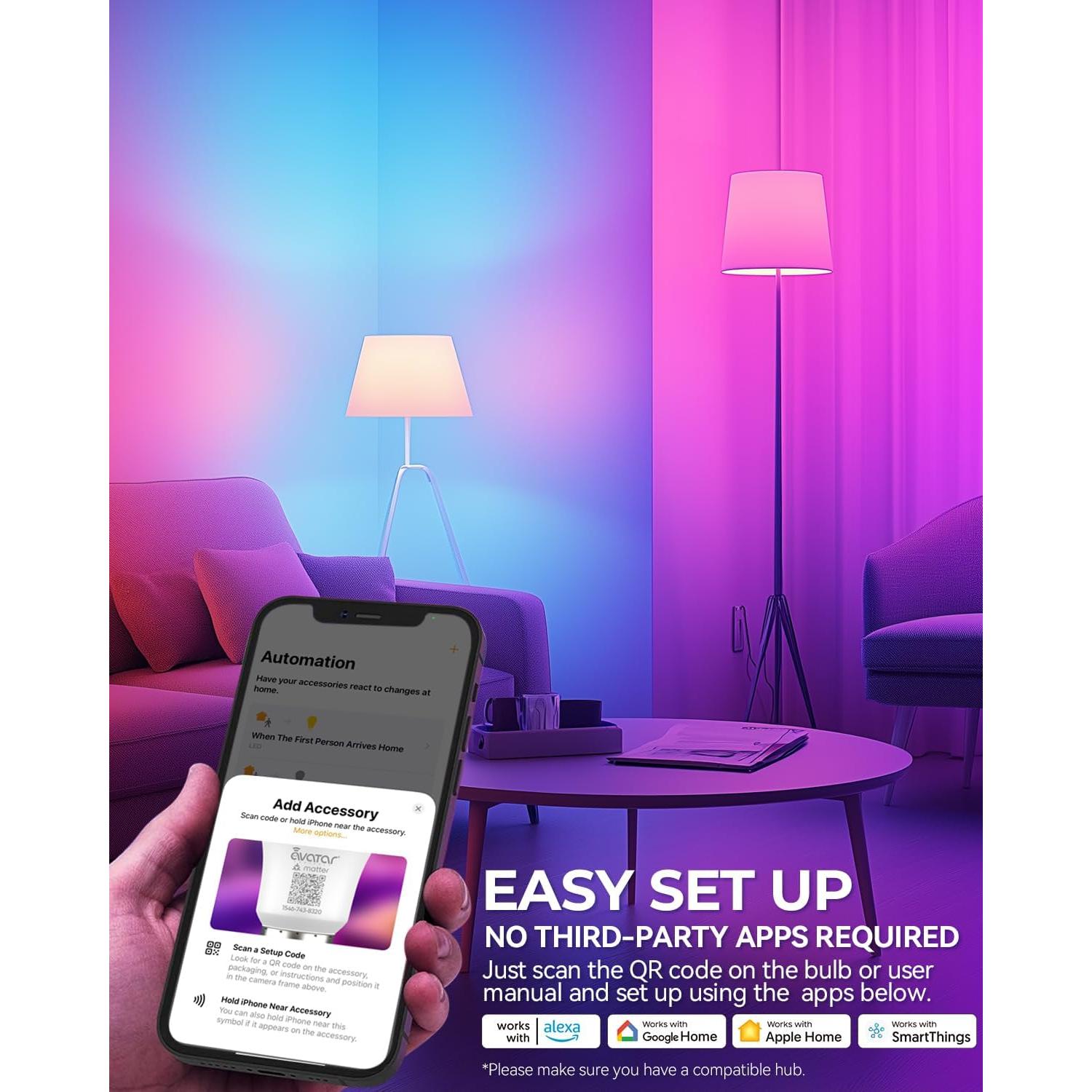 Bombilla Inteligente E12 Avatar Controls 5W RGBCW Matter