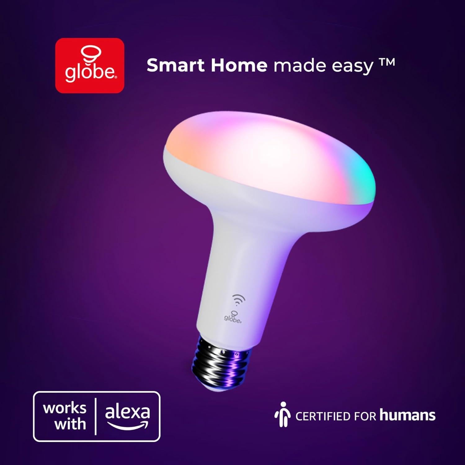Bombilla LED Inteligente GLOBE BR30 E26 RGB 8.5W Alexa