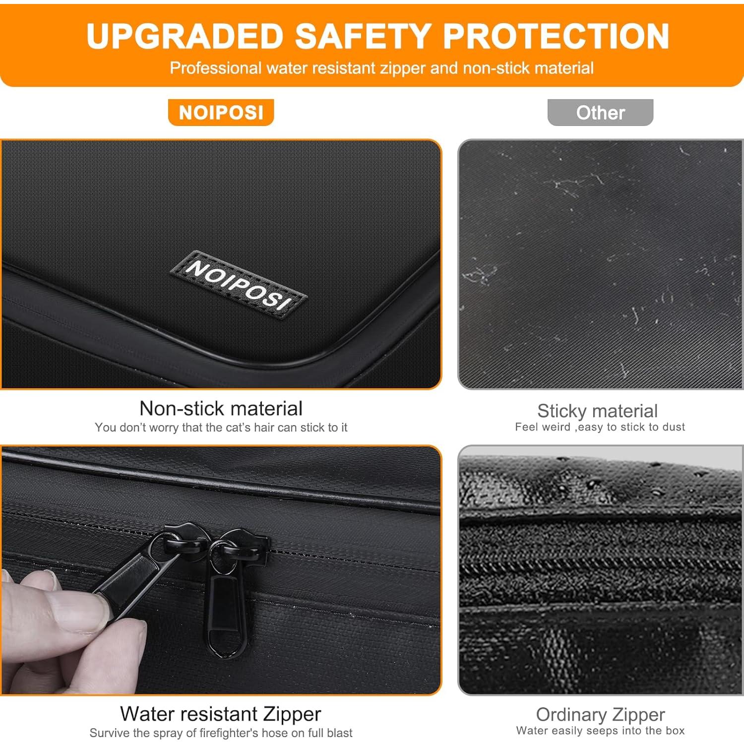 Organizador de Documentos Noiposi F30 A Prueba de Fuego Negro