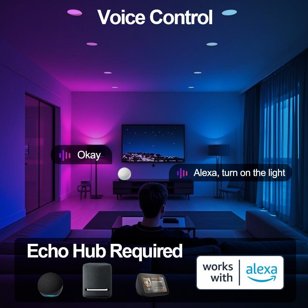 Bombillas LED ILC 10W RGB Alexa 900 Lúmenes 2700K (4 unidades)